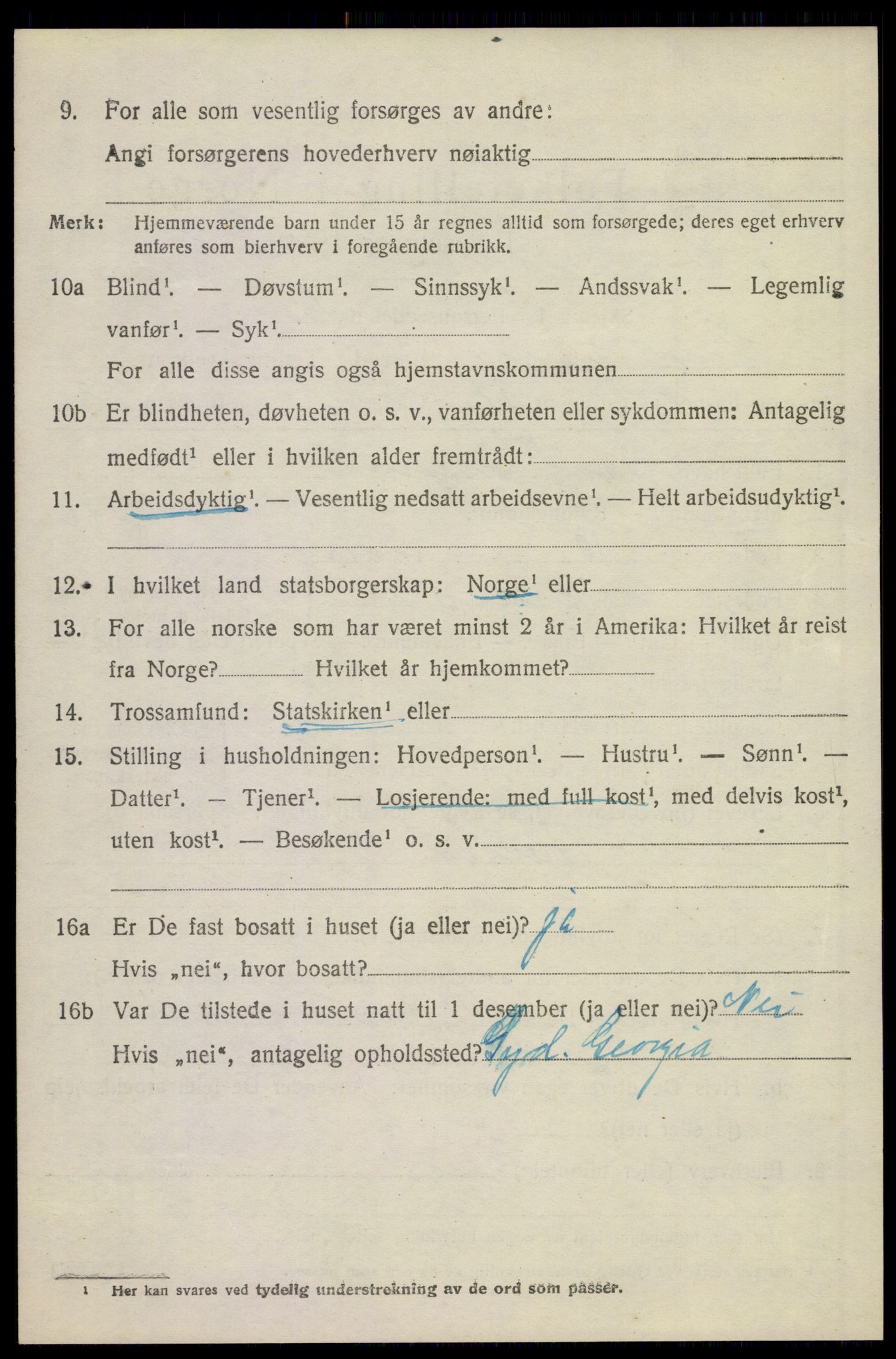 SAKO, 1920 census for Sandeherred, 1920, p. 19097