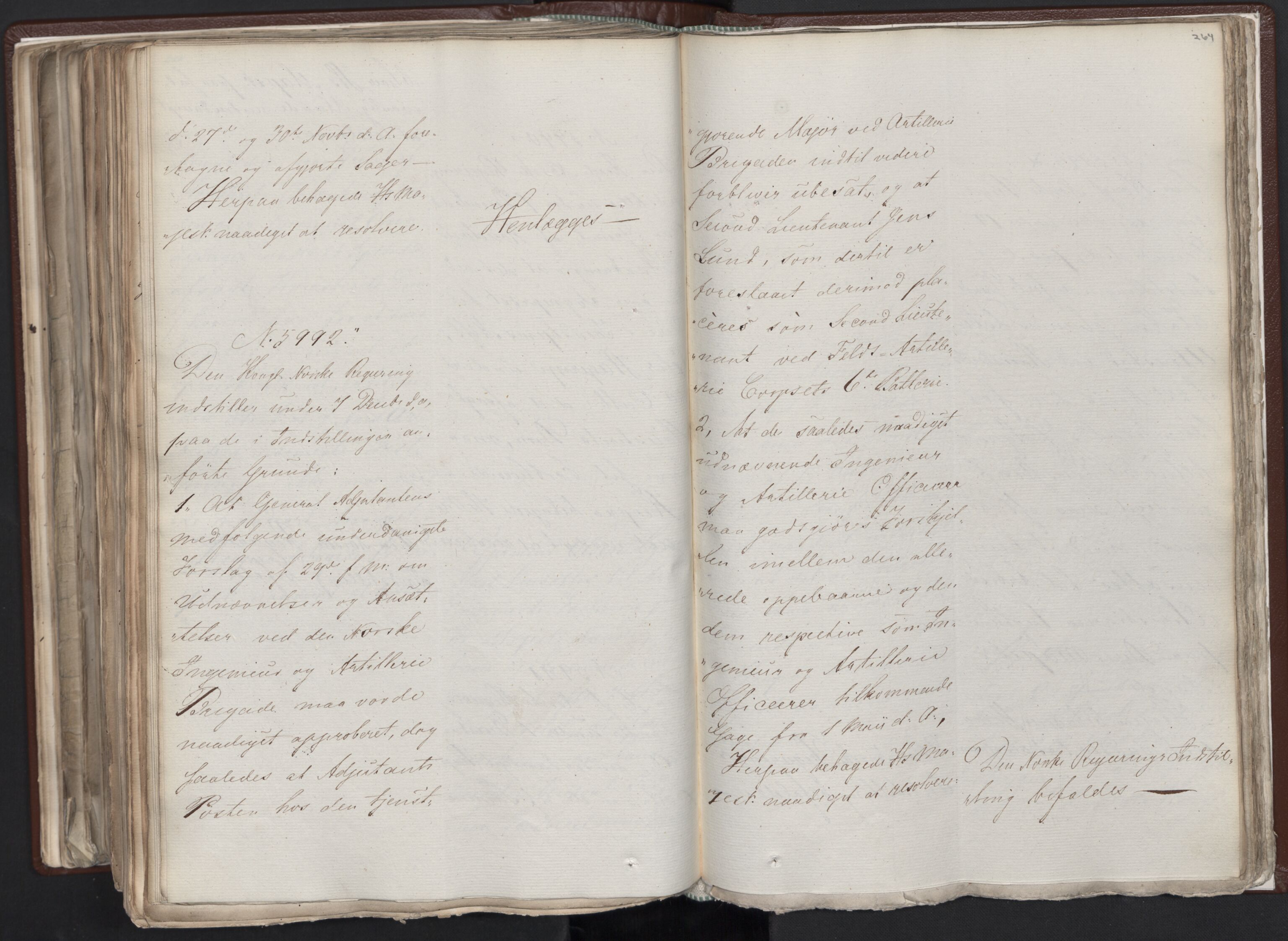 Statsrådssekretariatet, AV/RA-S-1001/A/Ab/L0012: Kgl. res. nr. 5679-6008 II, 1821, p. 263b-264a