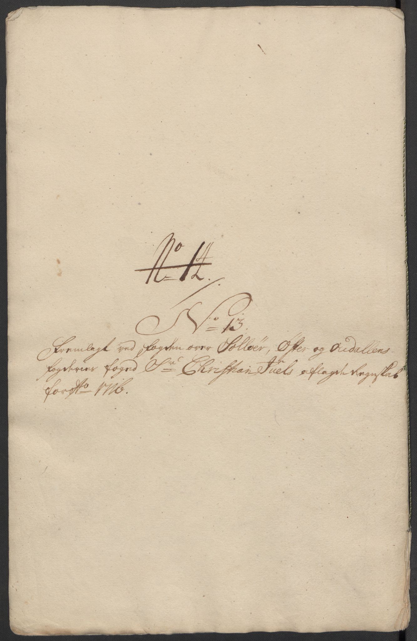 Rentekammeret inntil 1814, Reviderte regnskaper, Fogderegnskap, AV/RA-EA-4092/R13/L0855: Fogderegnskap Solør, Odal og Østerdal, 1716, p. 257