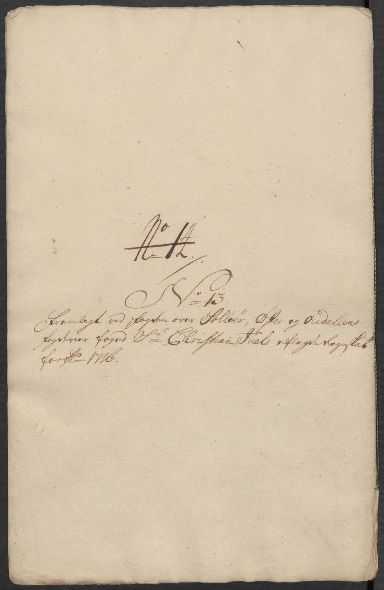 Rentekammeret inntil 1814, Reviderte regnskaper, Fogderegnskap, RA/EA-4092/R13/L0855: Fogderegnskap Solør, Odal og Østerdal, 1716, p. 257