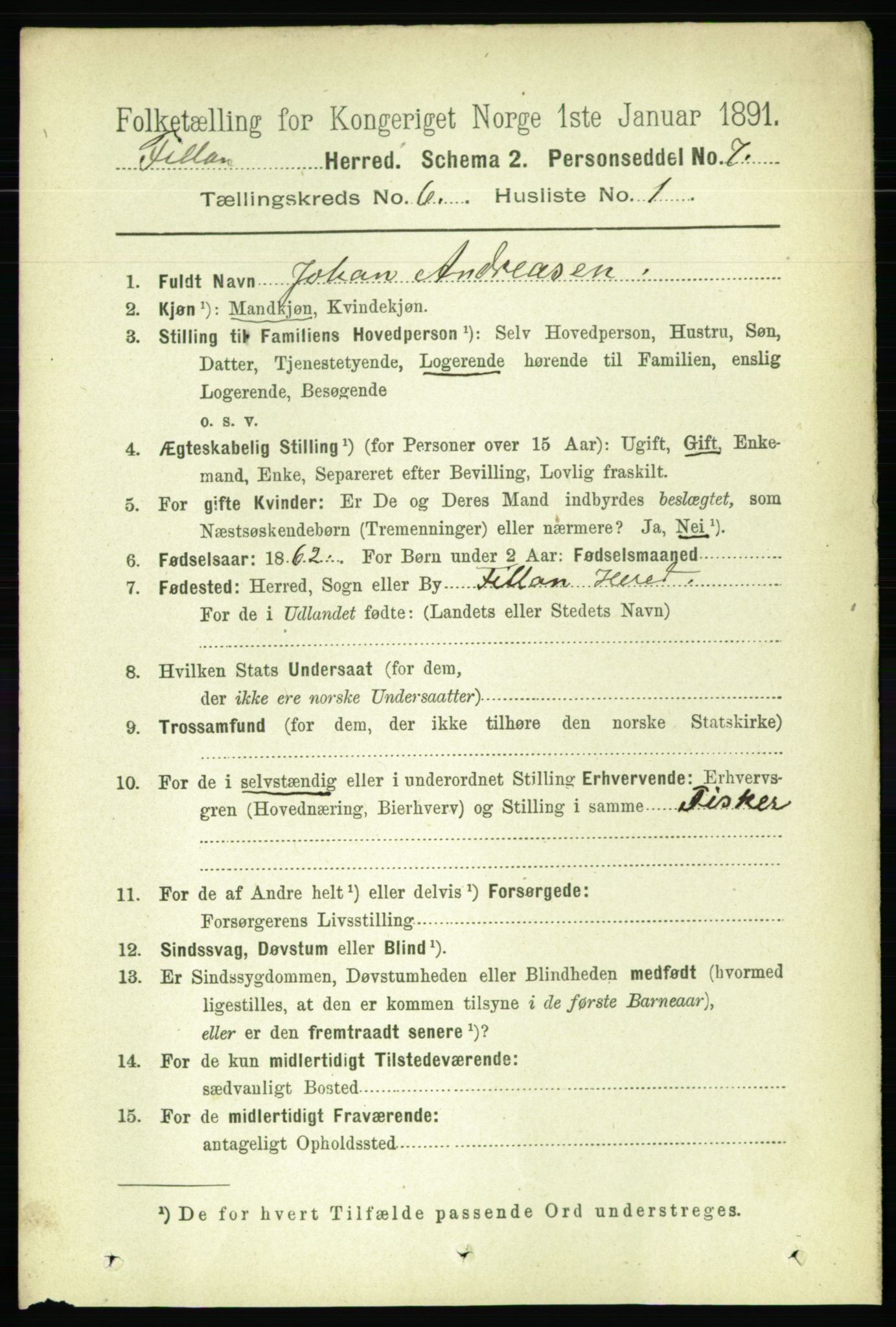 RA, 1891 census for 1616 Fillan, 1891, p. 1266