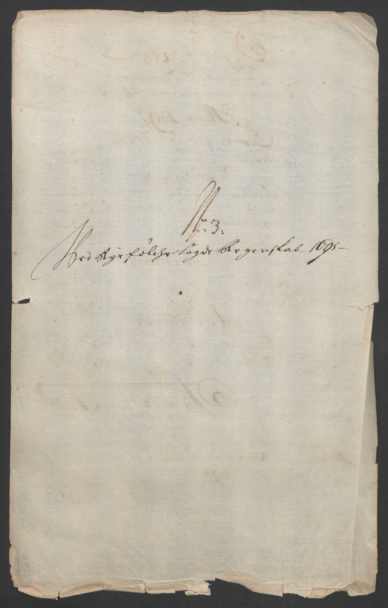 Rentekammeret inntil 1814, Reviderte regnskaper, Fogderegnskap, AV/RA-EA-4092/R47/L2857: Fogderegnskap Ryfylke, 1694-1696, p. 200