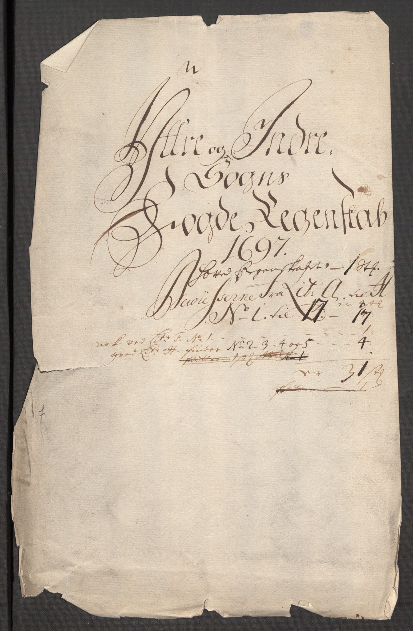 Rentekammeret inntil 1814, Reviderte regnskaper, Fogderegnskap, RA/EA-4092/R52/L3309: Fogderegnskap Sogn, 1696-1697, p. 277