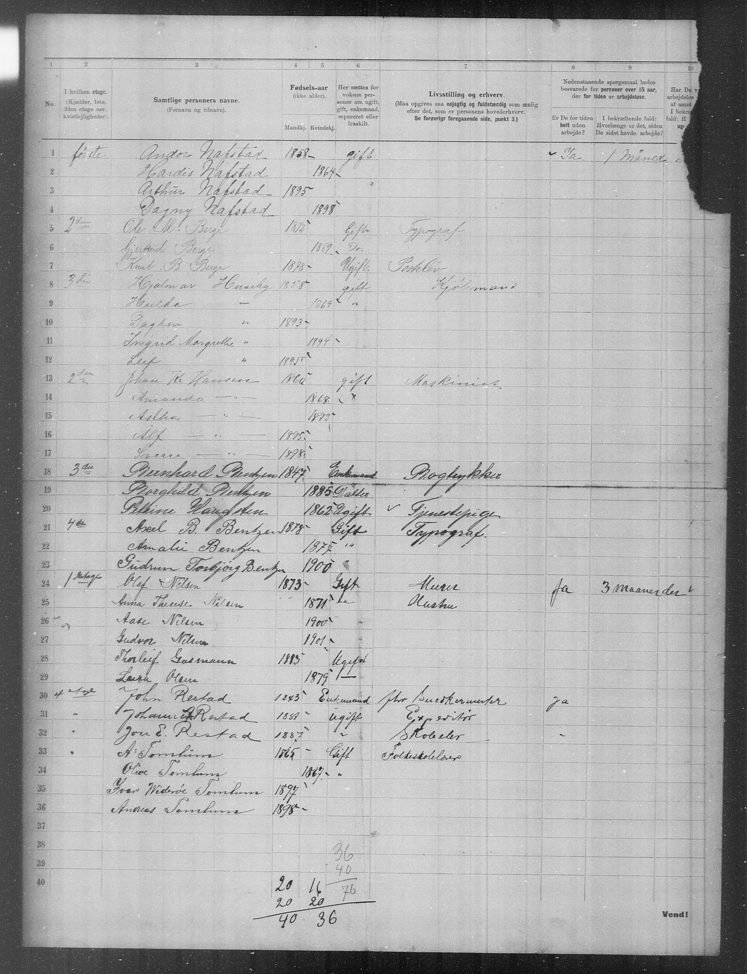 OBA, Municipal Census 1903 for Kristiania, 1903, p. 10580