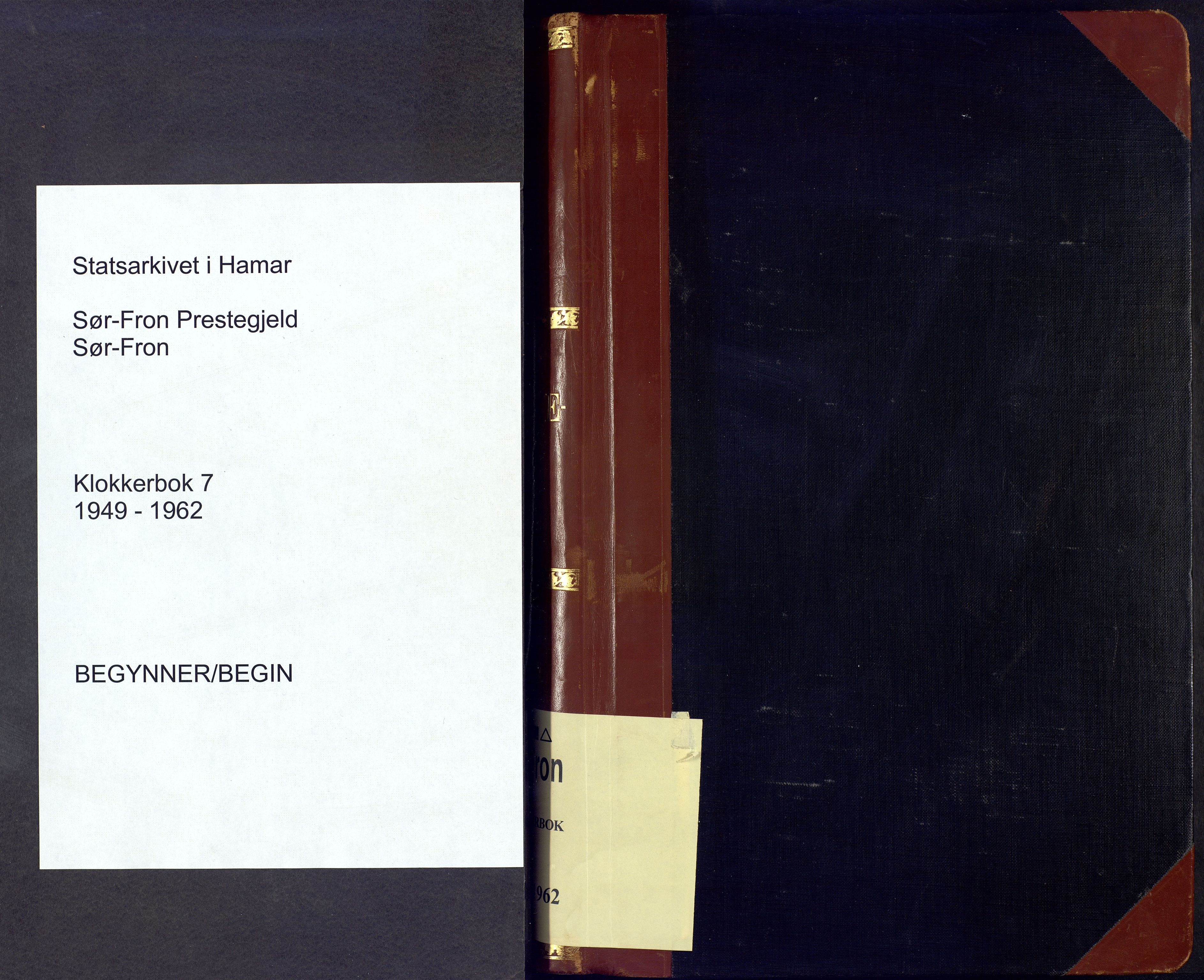 Sør-Fron prestekontor, SAH/PREST-010/H/Ha/Hab/L0007: Parish register (copy) no. 7, 1949-1962
