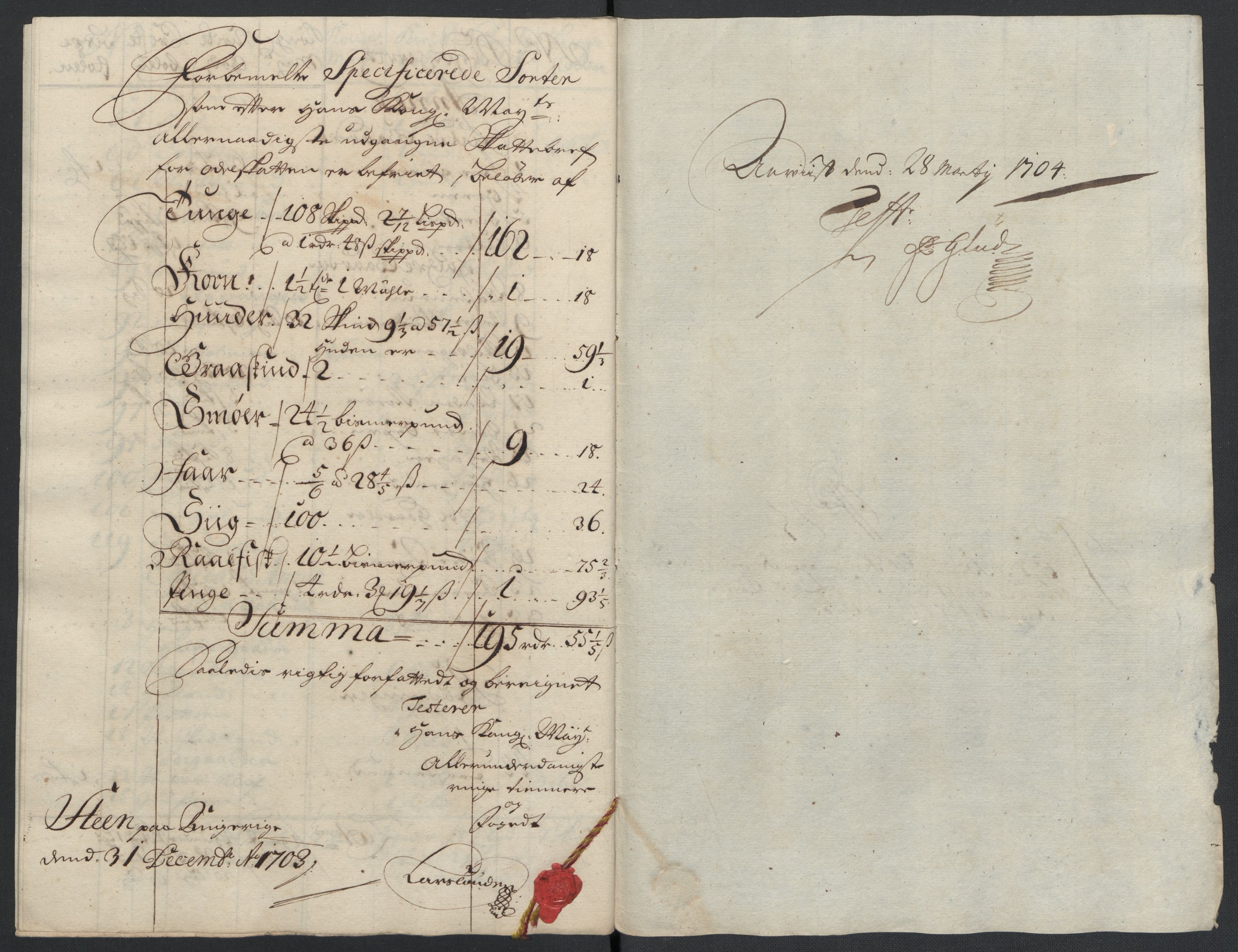 Rentekammeret inntil 1814, Reviderte regnskaper, Fogderegnskap, AV/RA-EA-4092/R22/L1461: Fogderegnskap Ringerike, Hallingdal og Buskerud, 1703, p. 257