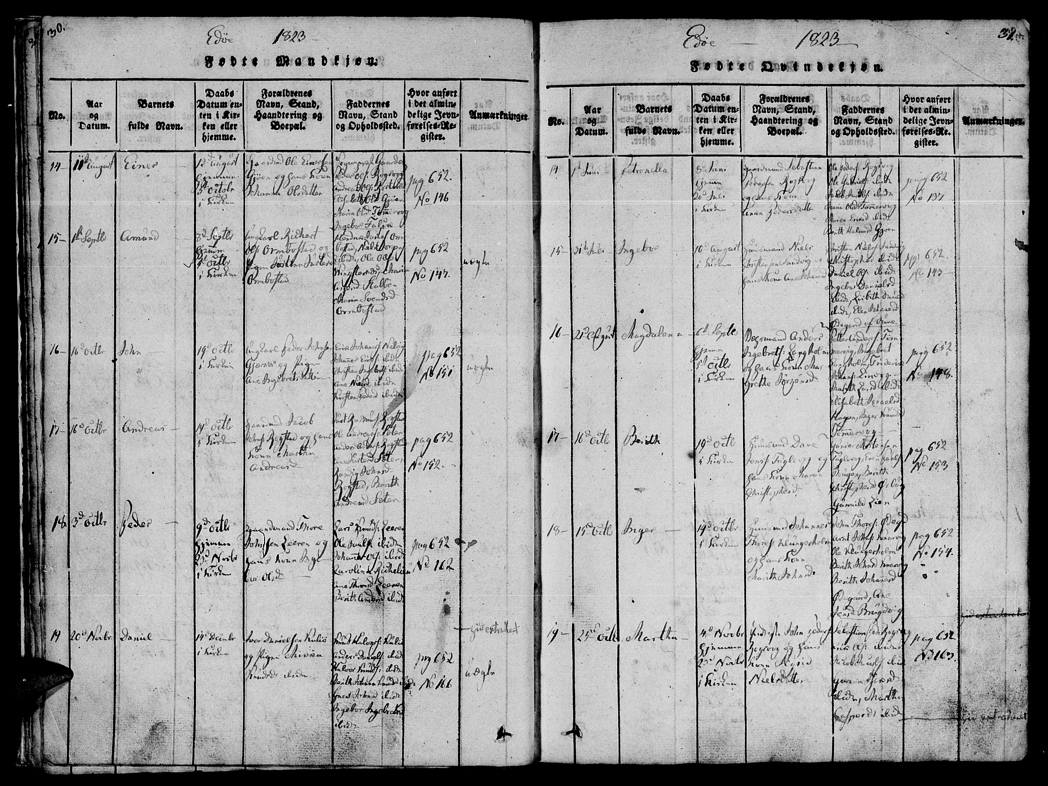 Ministerialprotokoller, klokkerbøker og fødselsregistre - Møre og Romsdal, AV/SAT-A-1454/581/L0933: Parish register (official) no. 581A03 /1, 1819-1836, p. 30-31