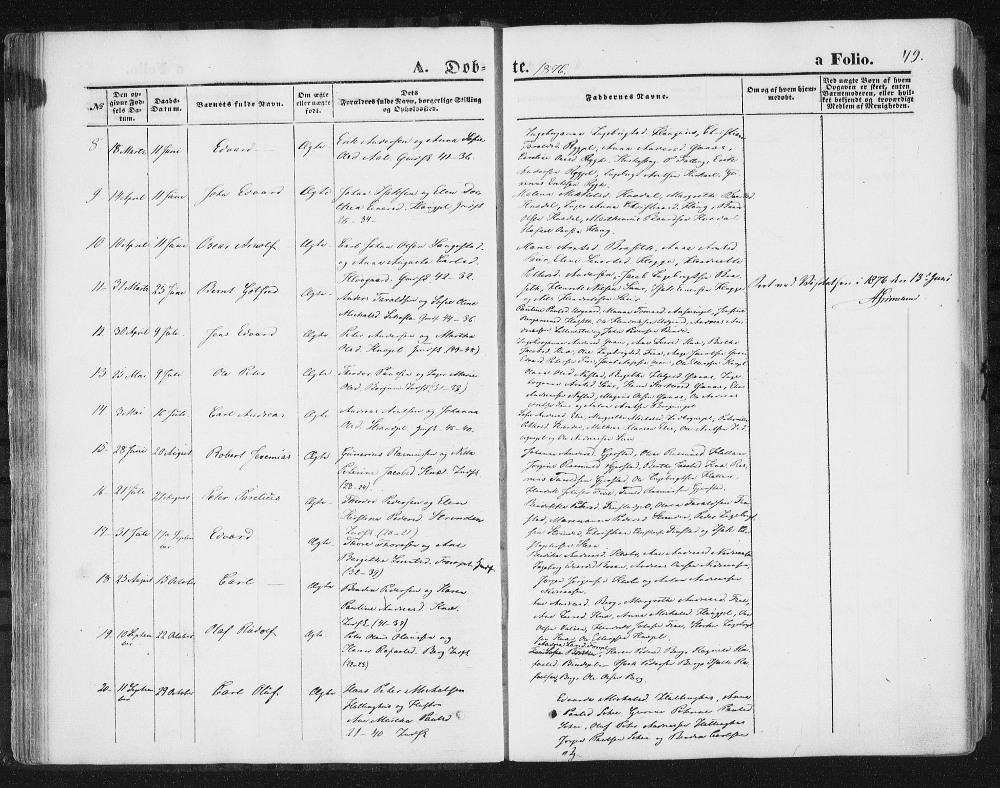 Ministerialprotokoller, klokkerbøker og fødselsregistre - Nord-Trøndelag, SAT/A-1458/746/L0447: Parish register (official) no. 746A06, 1860-1877, p. 49