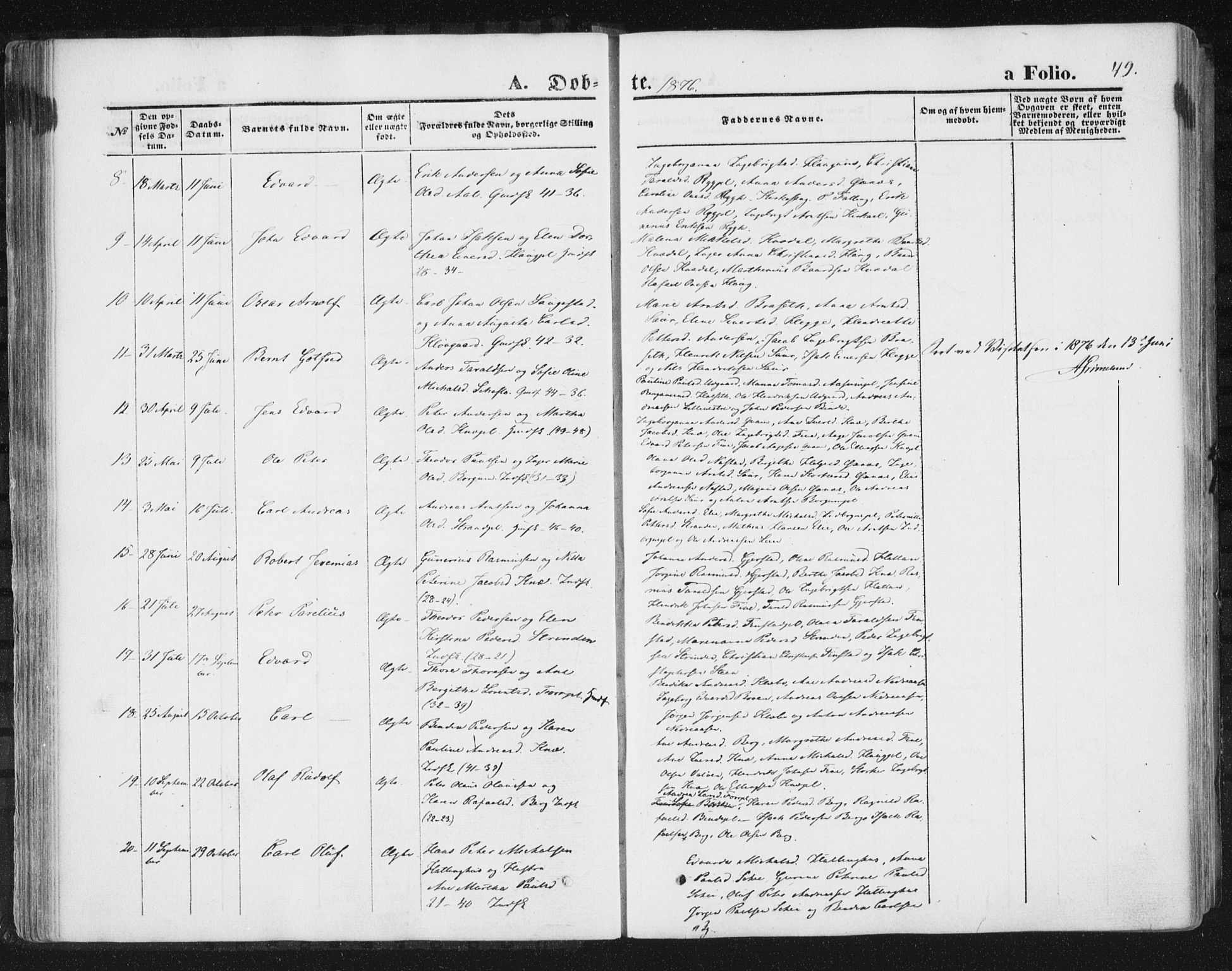 Ministerialprotokoller, klokkerbøker og fødselsregistre - Nord-Trøndelag, AV/SAT-A-1458/746/L0447: Parish register (official) no. 746A06, 1860-1877, p. 49
