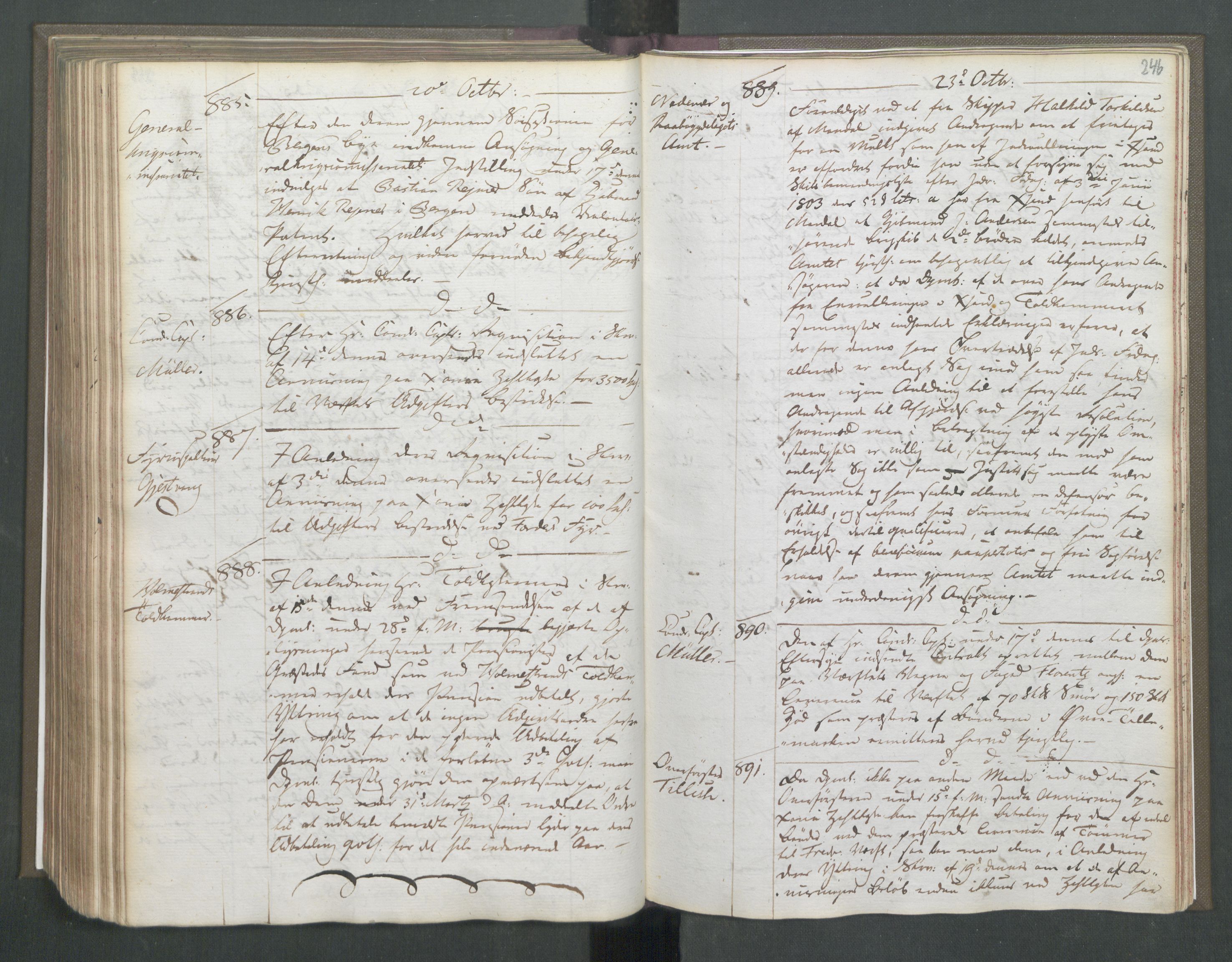 Marinedepartementet/ Marine- og postdepartementet, AV/RA-RAFA-3792/B/Ba/L0008:  Marinedepartementets kopibok, 1818, p. 246