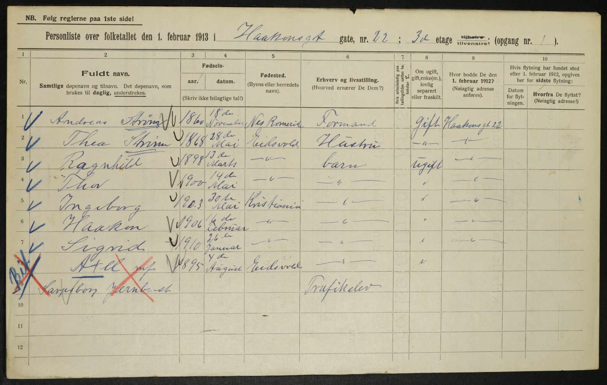 OBA, Municipal Census 1913 for Kristiania, 1913, p. 42972