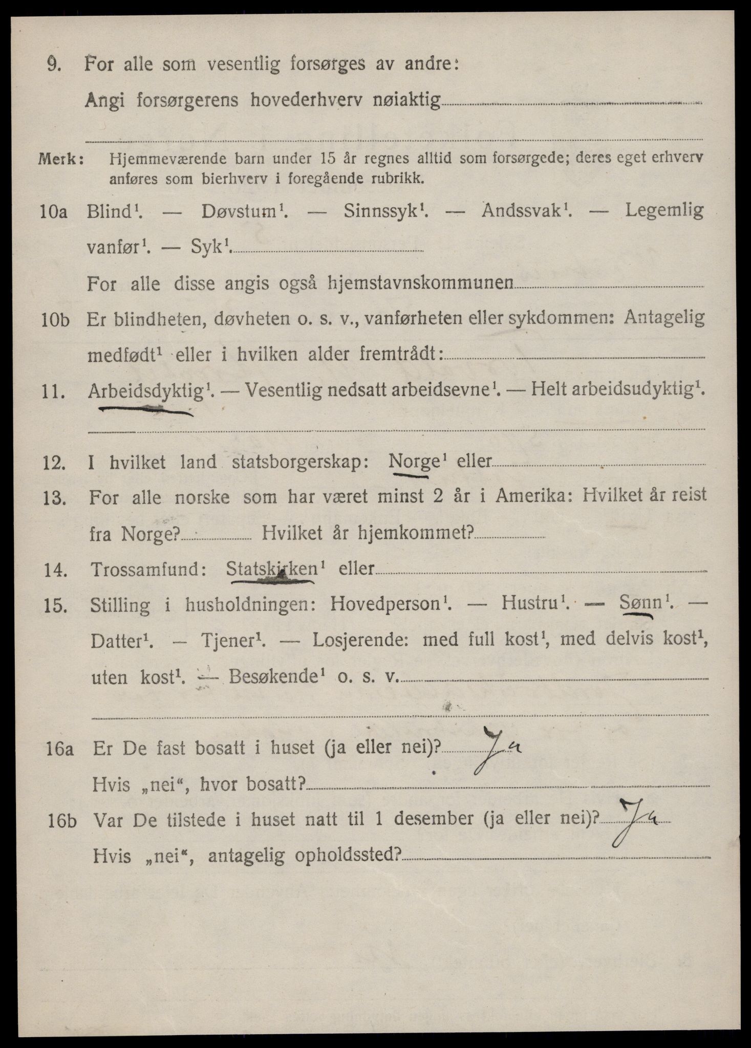 SAT, 1920 census for Vestnes, 1920, p. 1890