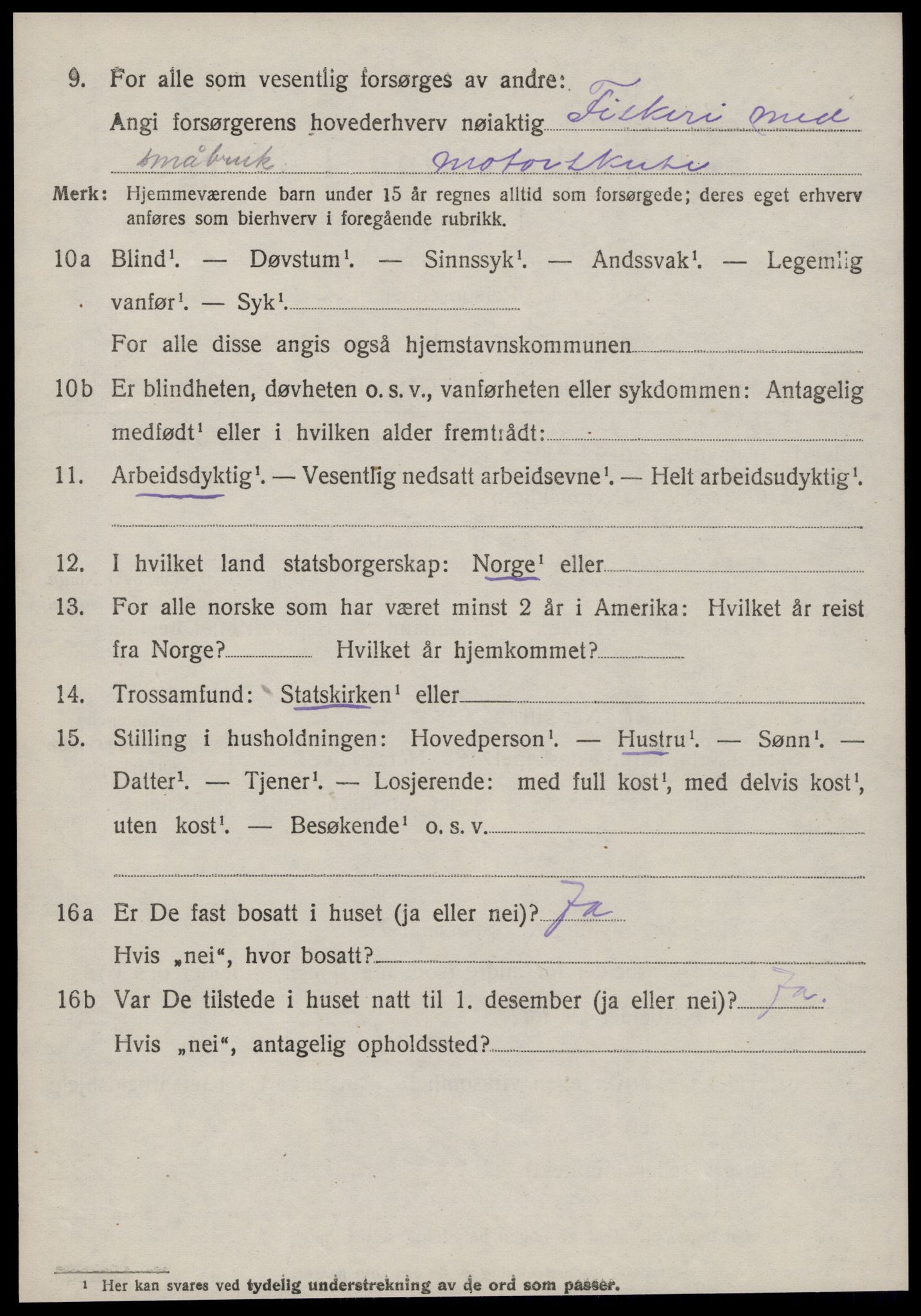 SAT, 1920 census for Giske, 1920, p. 915
