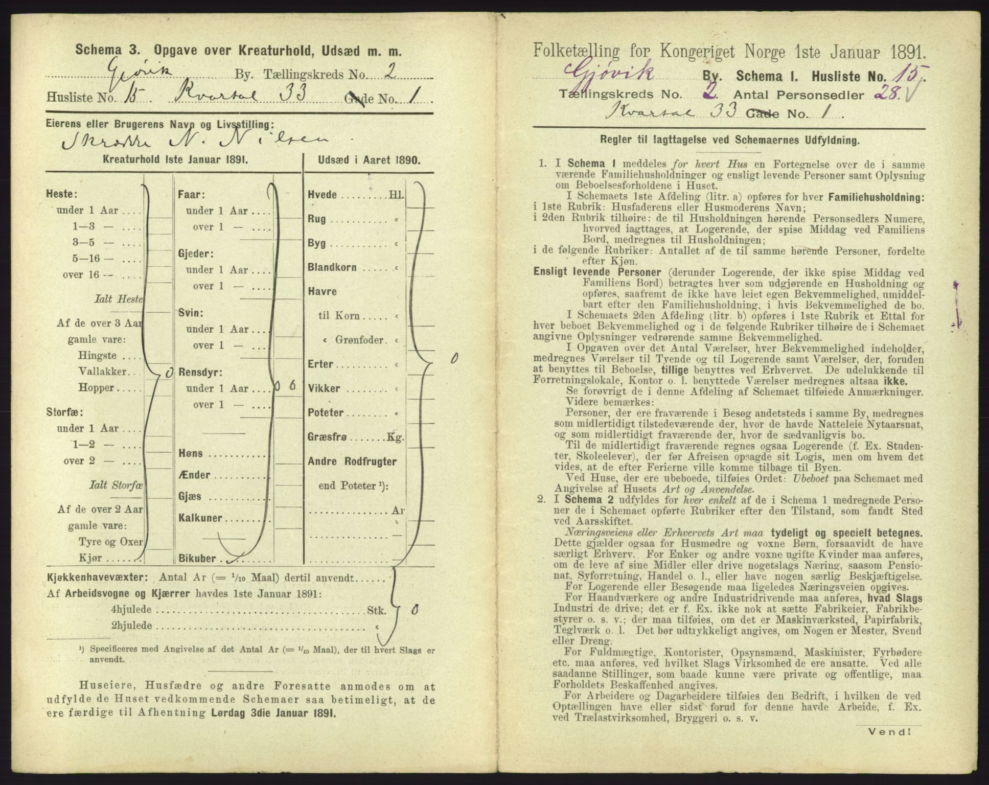 RA, 1891 census for 0502 Gjøvik, 1891, p. 114