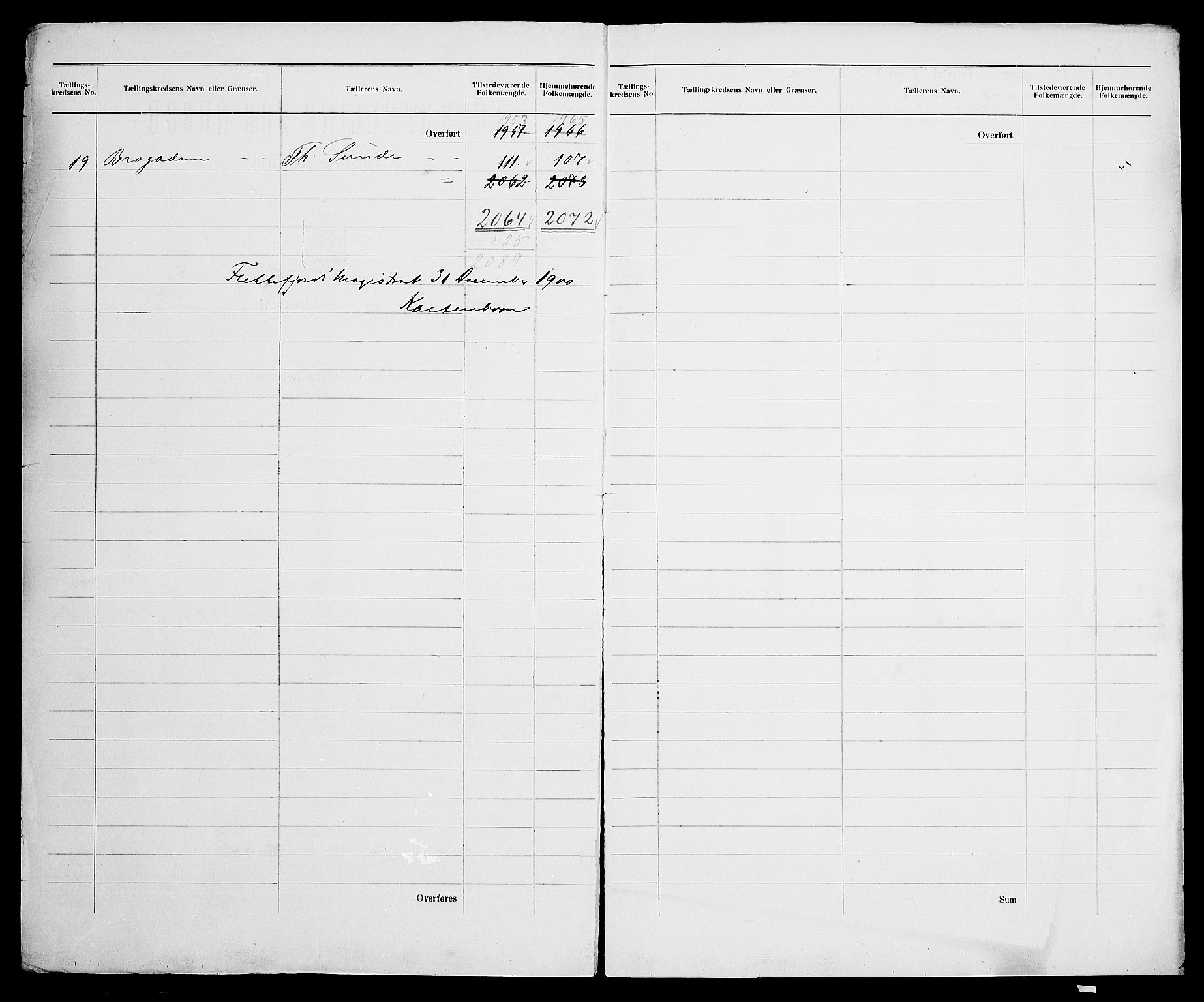 SAK, 1900 census for Flekkefjord, 1900, p. 3