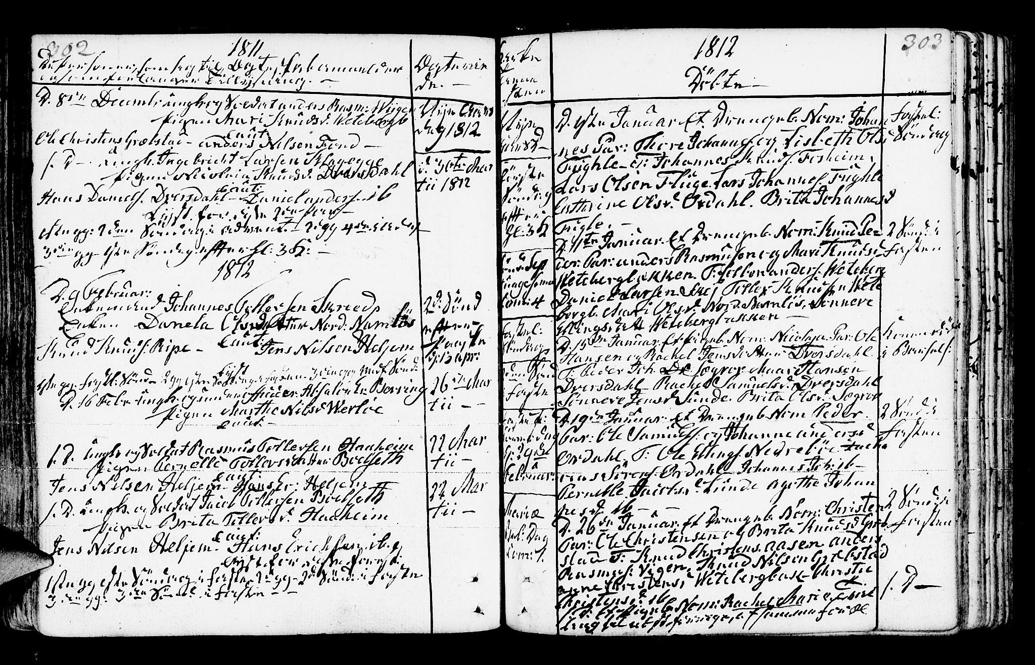 Jølster sokneprestembete, AV/SAB-A-80701/H/Haa/Haaa/L0006: Parish register (official) no. A 6, 1790-1821, p. 302-303