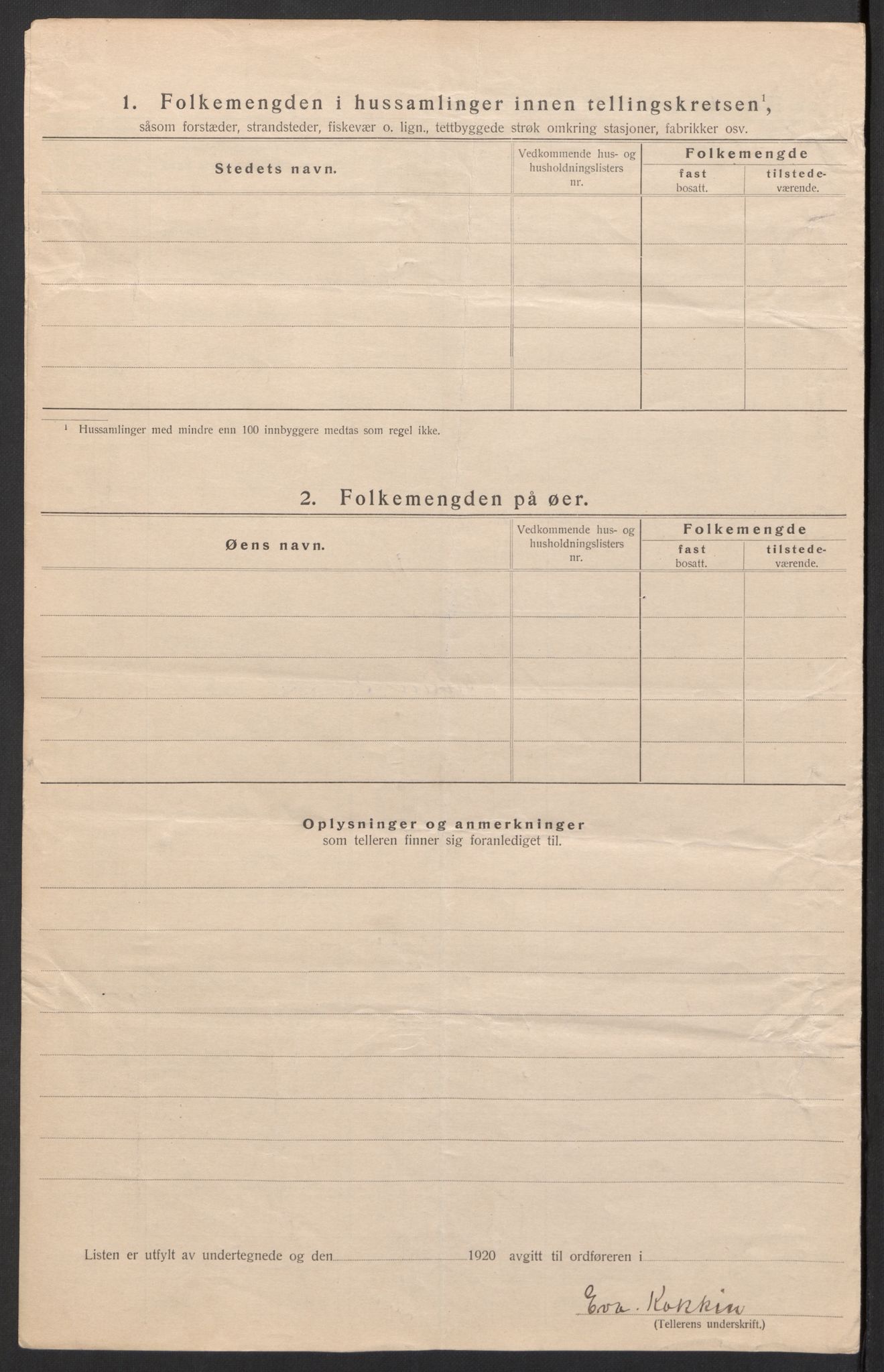 SAH, 1920 census for Åsnes, 1920, p. 41