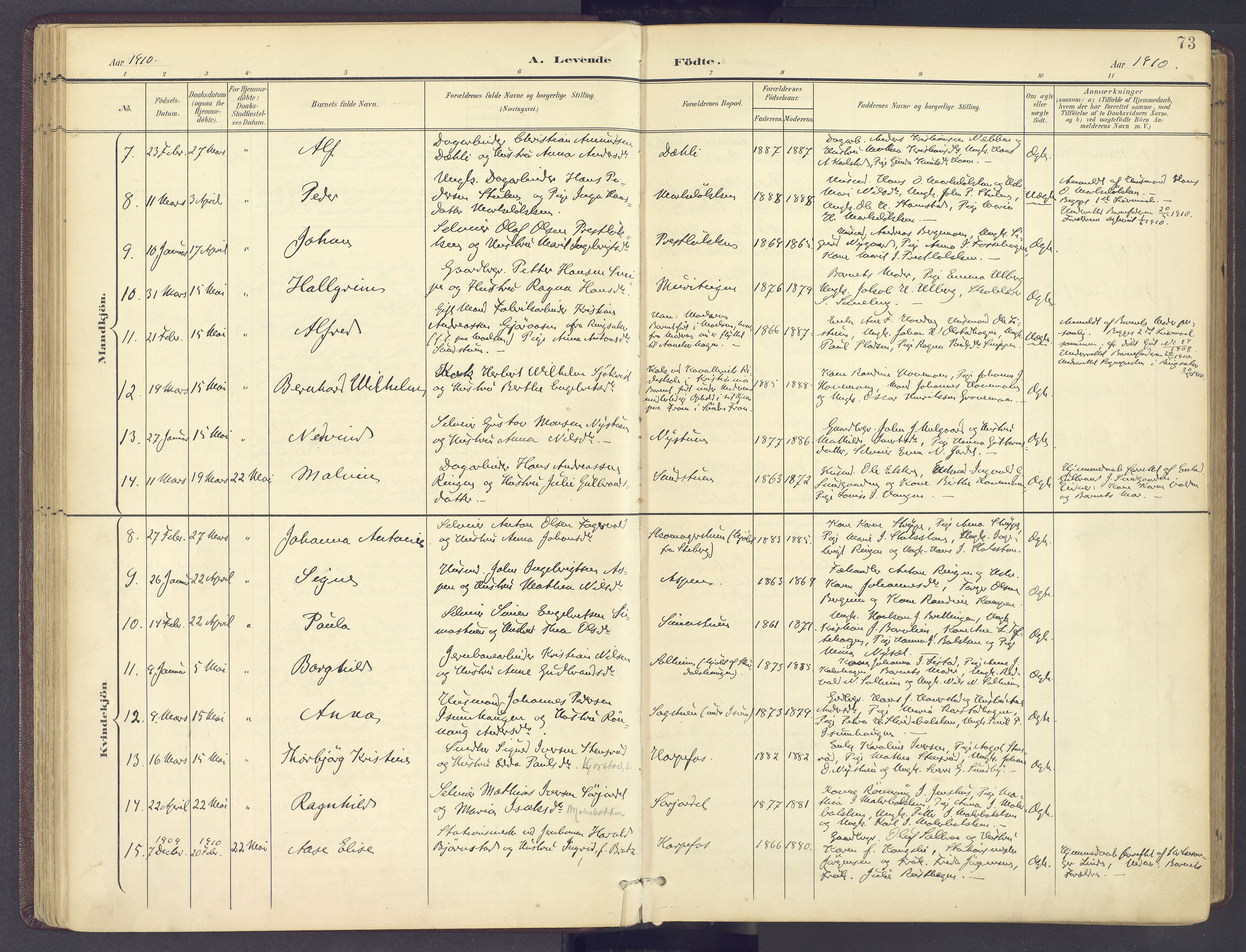 Sør-Fron prestekontor, AV/SAH-PREST-010/H/Ha/Haa/L0004: Parish register (official) no. 4, 1898-1919, p. 73