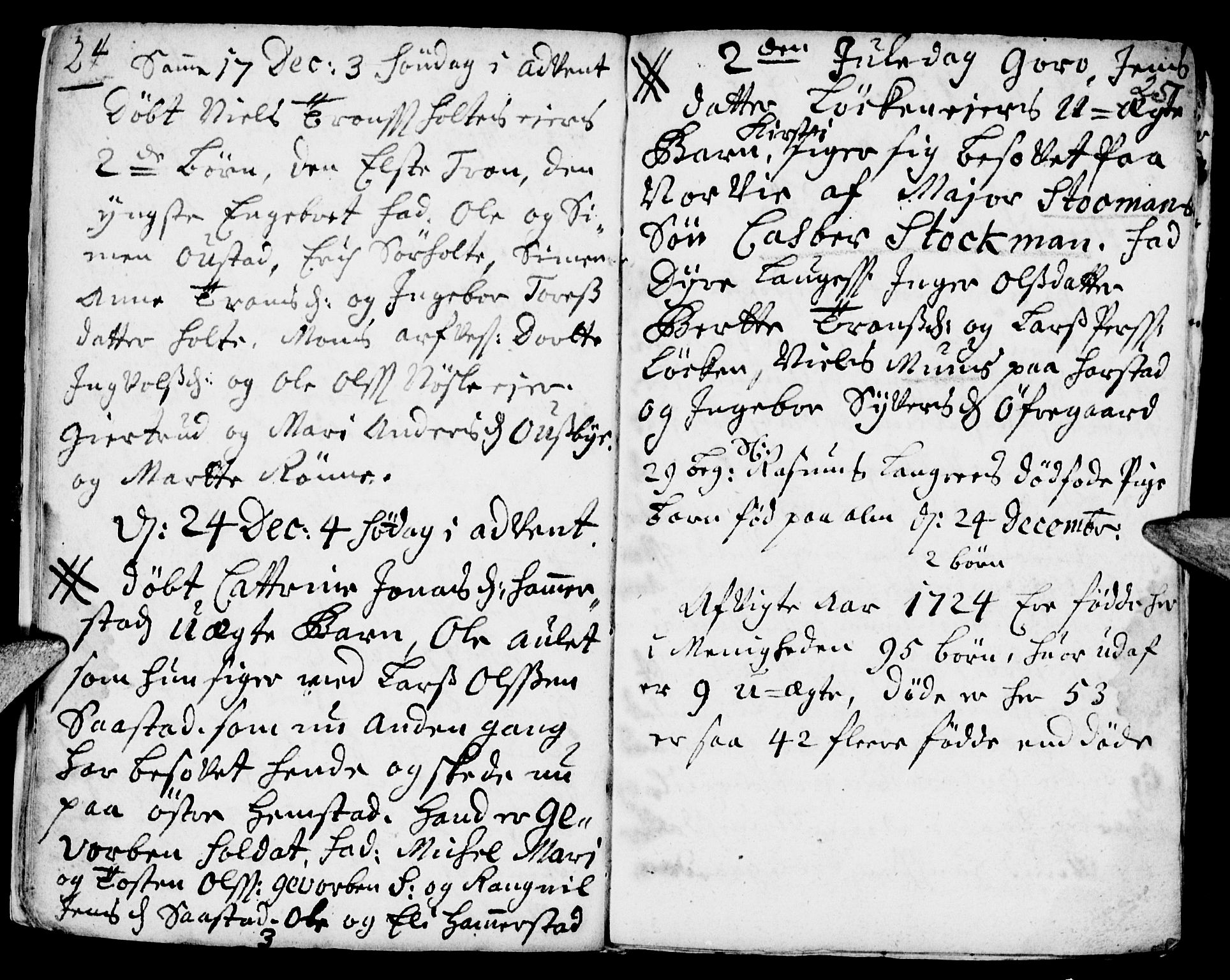 Stange prestekontor, AV/SAH-PREST-002/K/L0002: Parish register (official) no. 2, 1724-1740, p. 24-25