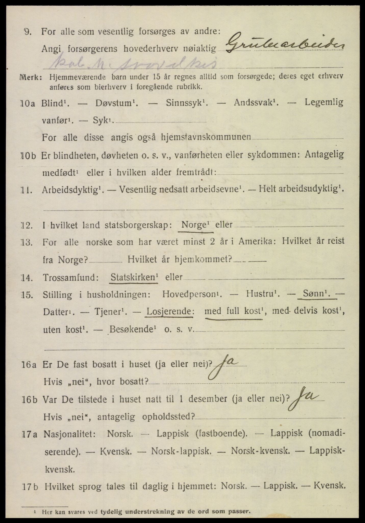 SAT, 1920 census for Sørfold, 1920, p. 3800