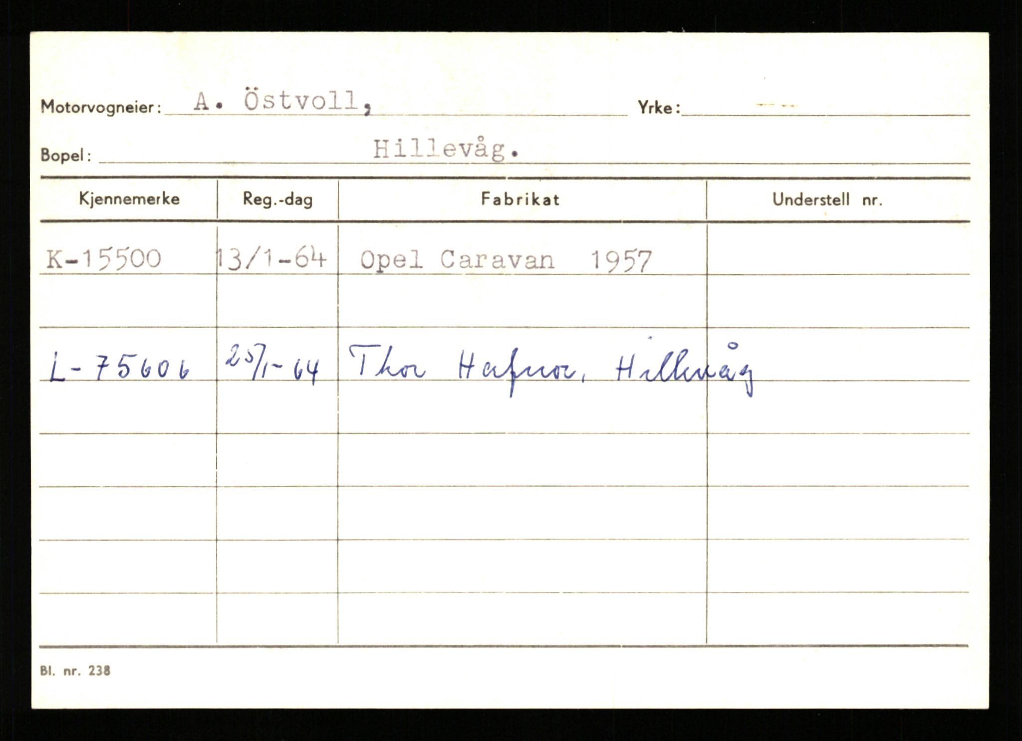 Stavanger trafikkstasjon, AV/SAST-A-101942/0/G/L0004: Registreringsnummer: 15497 - 22957, 1930-1971, p. 3