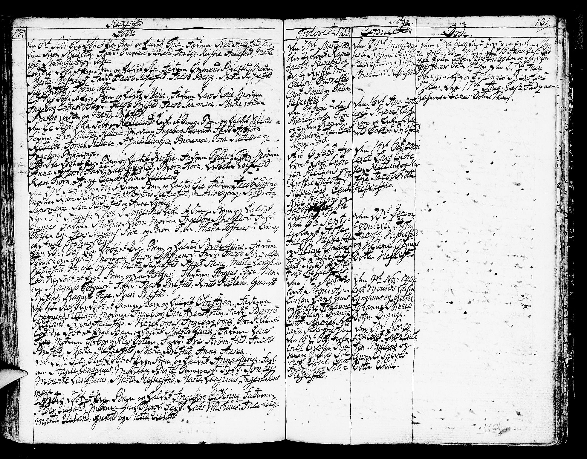 Helleland sokneprestkontor, SAST/A-101810: Parish register (official) no. A 2 /3, 1762-1791, p. 131