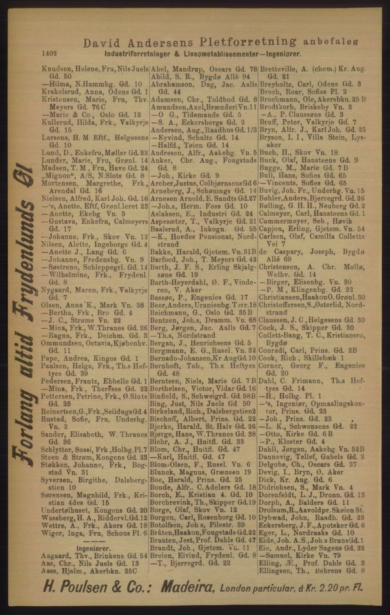 Kristiania/Oslo adressebok, PUBL/-, 1906, p. 1402