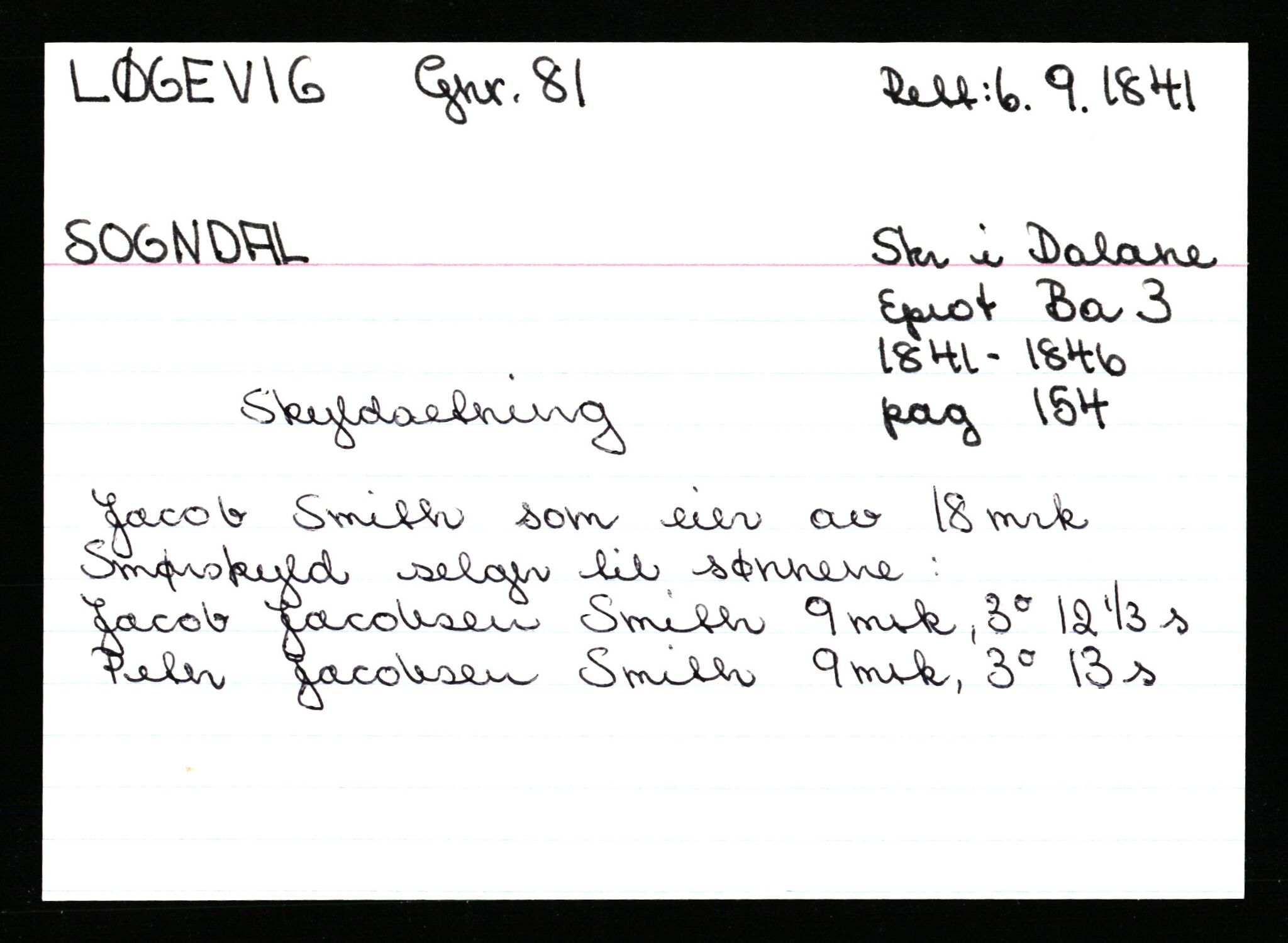 Statsarkivet i Stavanger, AV/SAST-A-101971/03/Y/Ym/L0037: Åstedskort sortert etter gårdsnavn: Lædre - Mauland, 1600-1950, p. 57