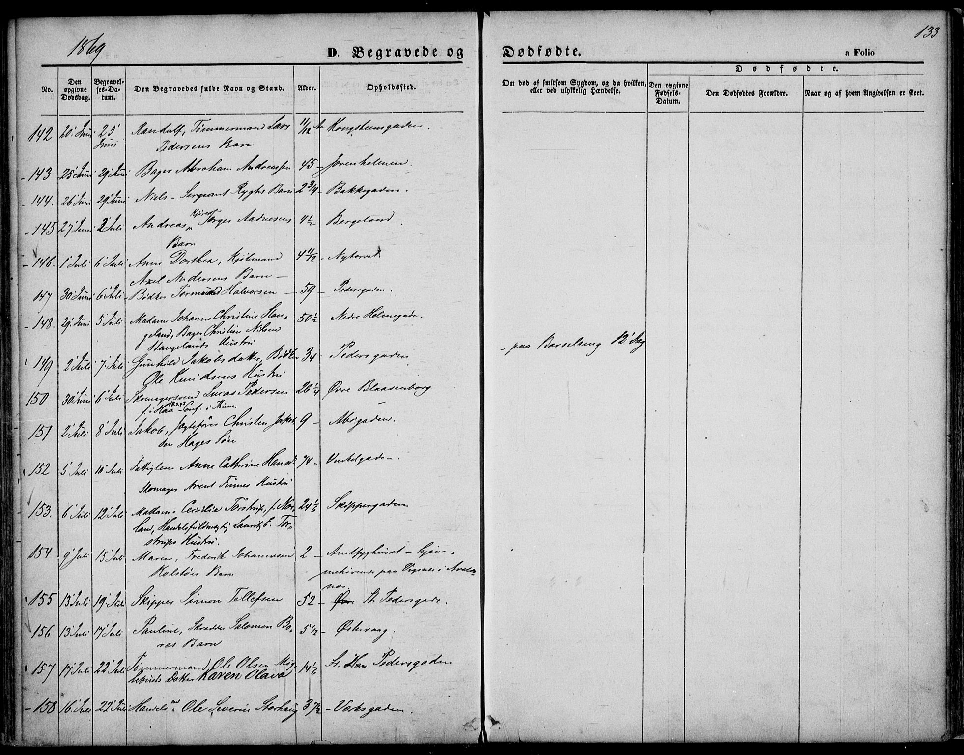 St. Petri sokneprestkontor, SAST/A-101813/001/30/30BA/L0003: Parish register (official) no. A 3, 1861-1872, p. 133