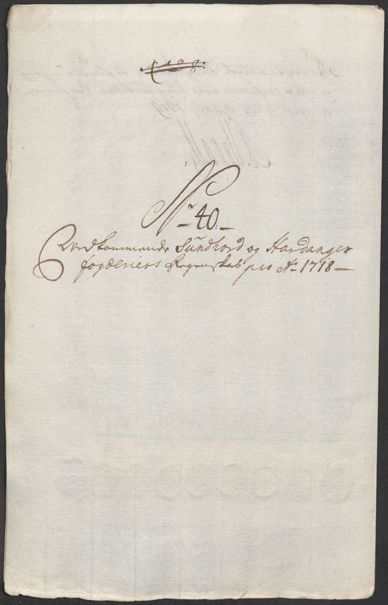 Rentekammeret inntil 1814, Reviderte regnskaper, Fogderegnskap, AV/RA-EA-4092/R48/L2995: Fogderegnskap Sunnhordland og Hardanger, 1718, p. 258