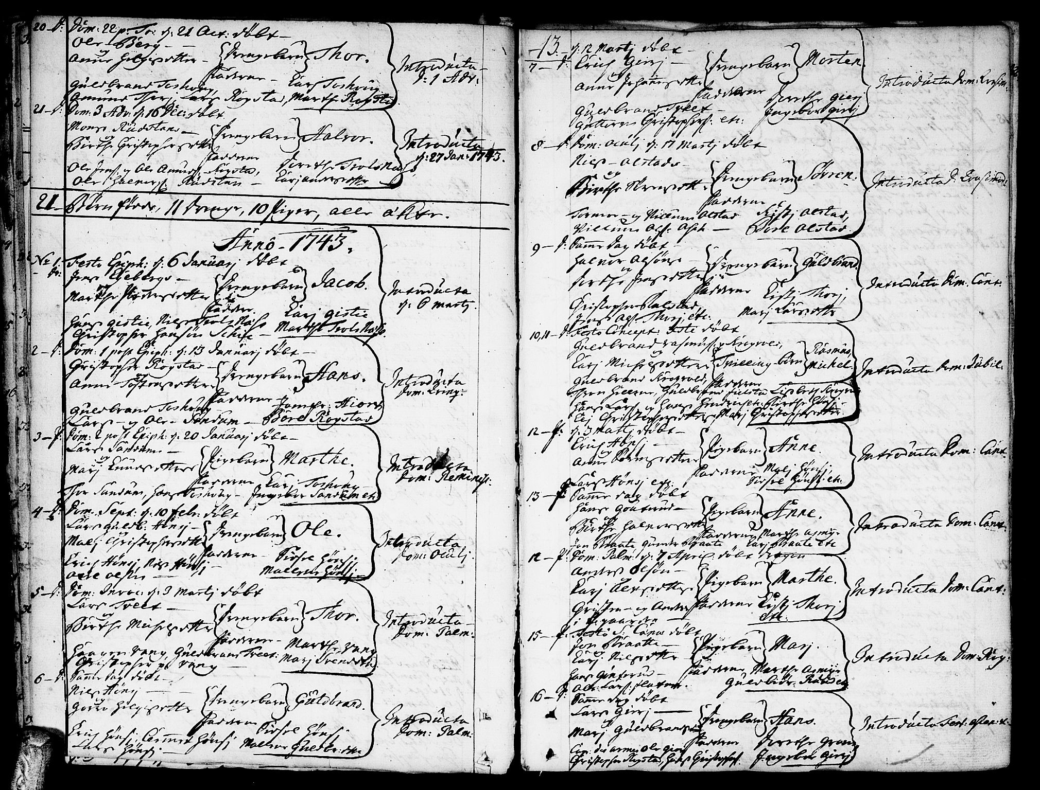 Gjerdrum prestekontor Kirkebøker, AV/SAO-A-10412b/F/Fa/L0002: Parish register (official) no. I 2, 1737-1797, p. 13