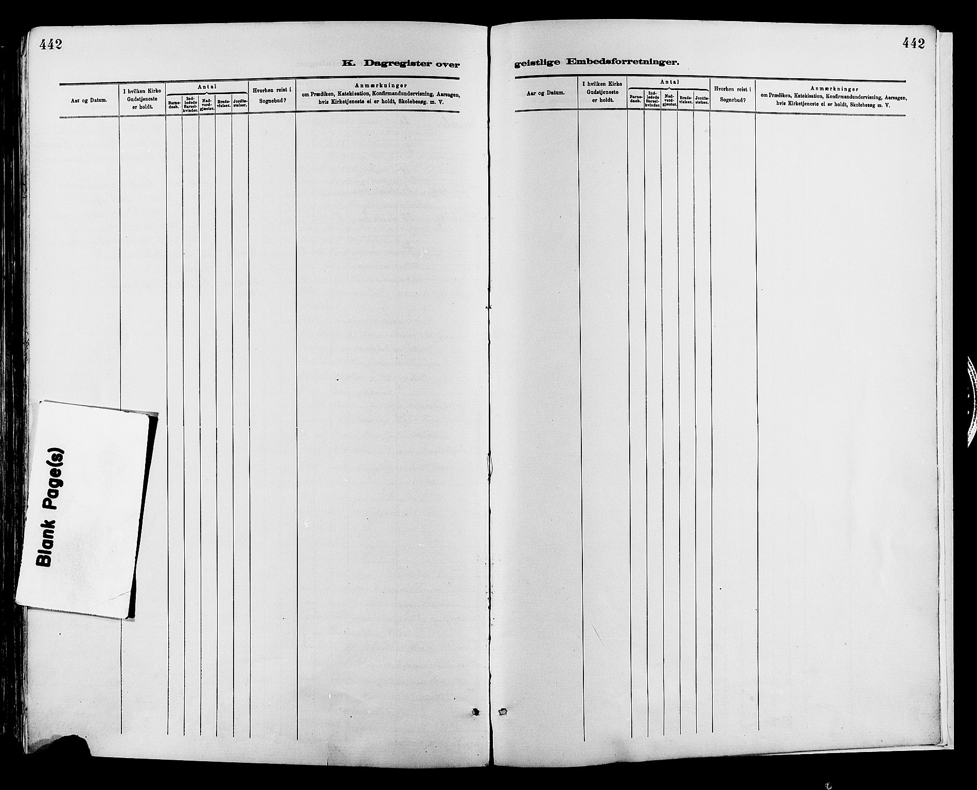 Sør-Fron prestekontor, SAH/PREST-010/H/Ha/Haa/L0003: Parish register (official) no. 3, 1881-1897, p. 442