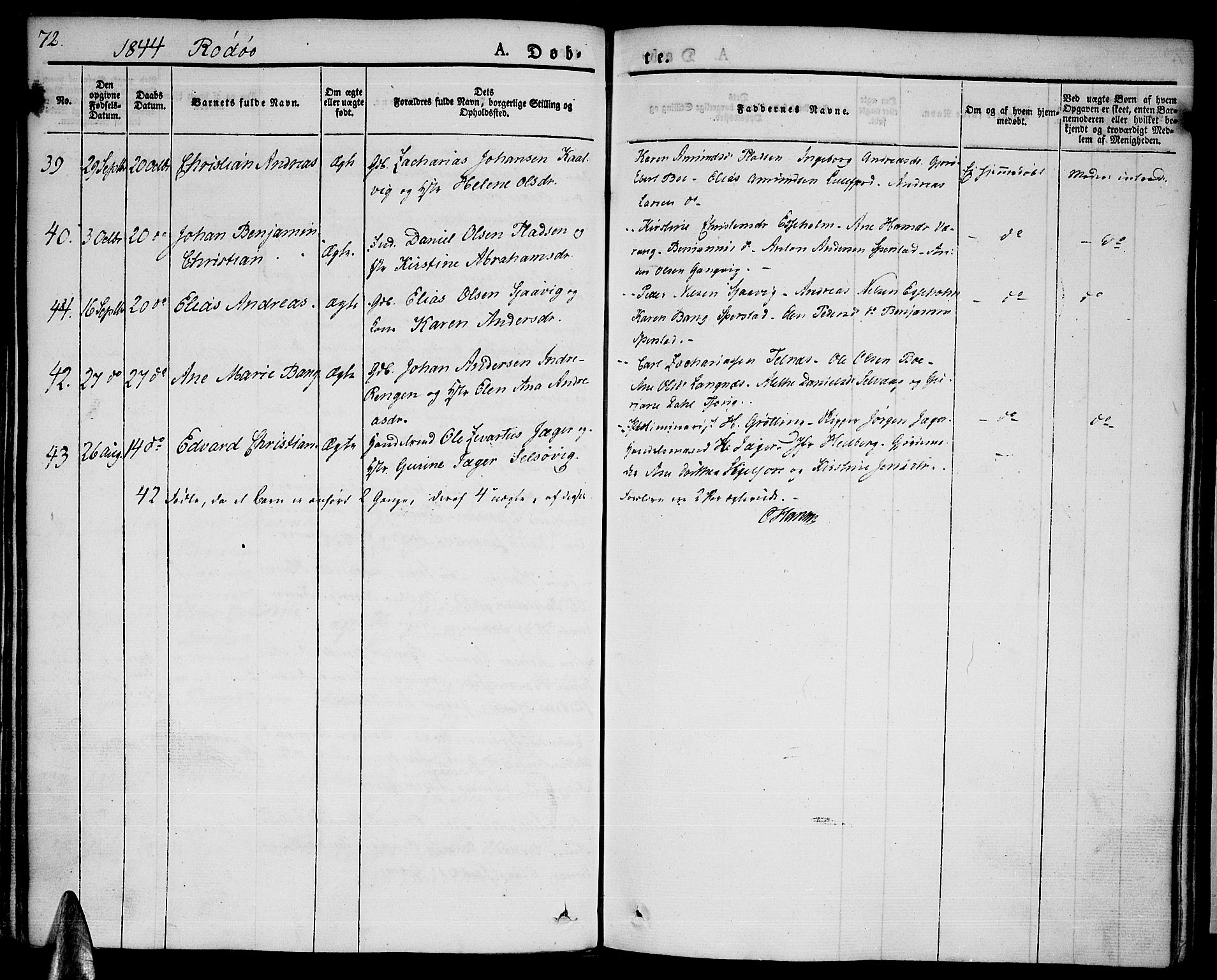 Ministerialprotokoller, klokkerbøker og fødselsregistre - Nordland, AV/SAT-A-1459/841/L0598: Parish register (official) no. 841A06 /1, 1825-1844, p. 72