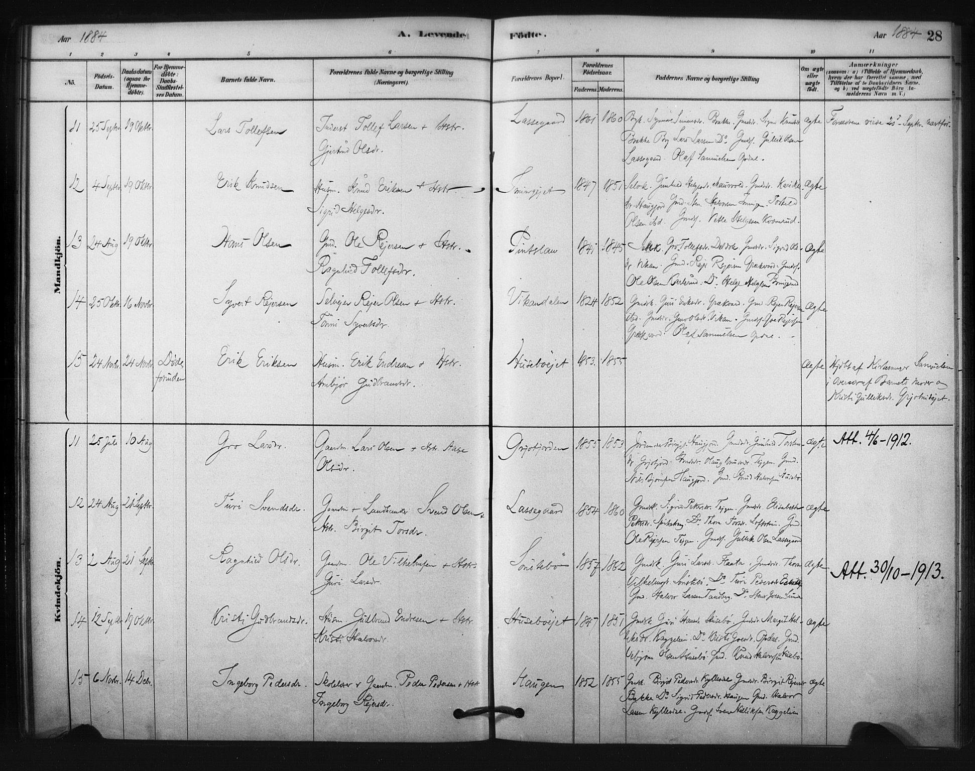 Nore kirkebøker, SAKO/A-238/F/Fc/L0003: Parish register (official) no. III 3, 1878-1884, p. 28