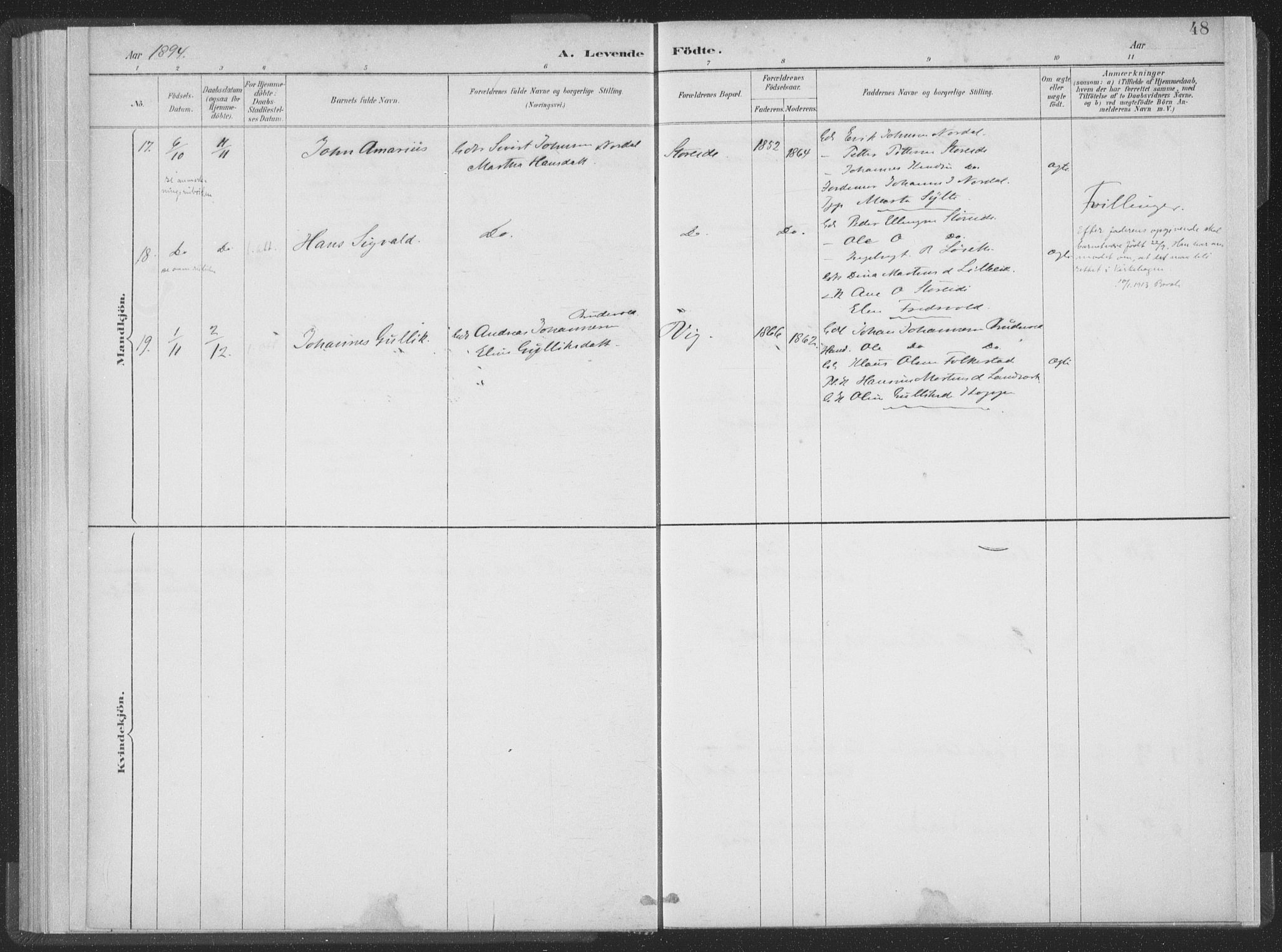 Ministerialprotokoller, klokkerbøker og fødselsregistre - Møre og Romsdal, AV/SAT-A-1454/502/L0025: Parish register (official) no. 502A03, 1885-1909, p. 48