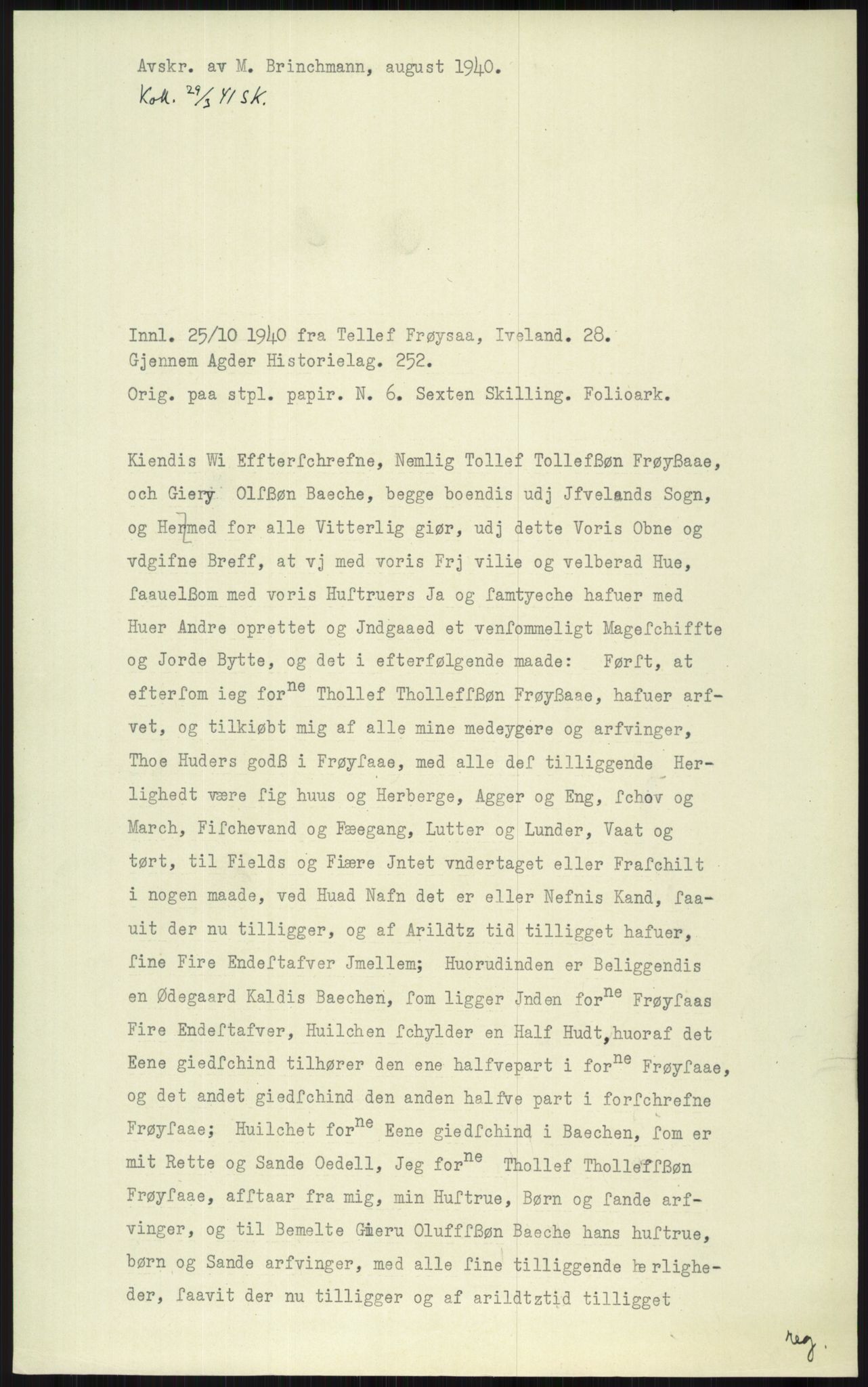 Samlinger til kildeutgivelse, Diplomavskriftsamlingen, AV/RA-EA-4053/H/Ha, p. 2303