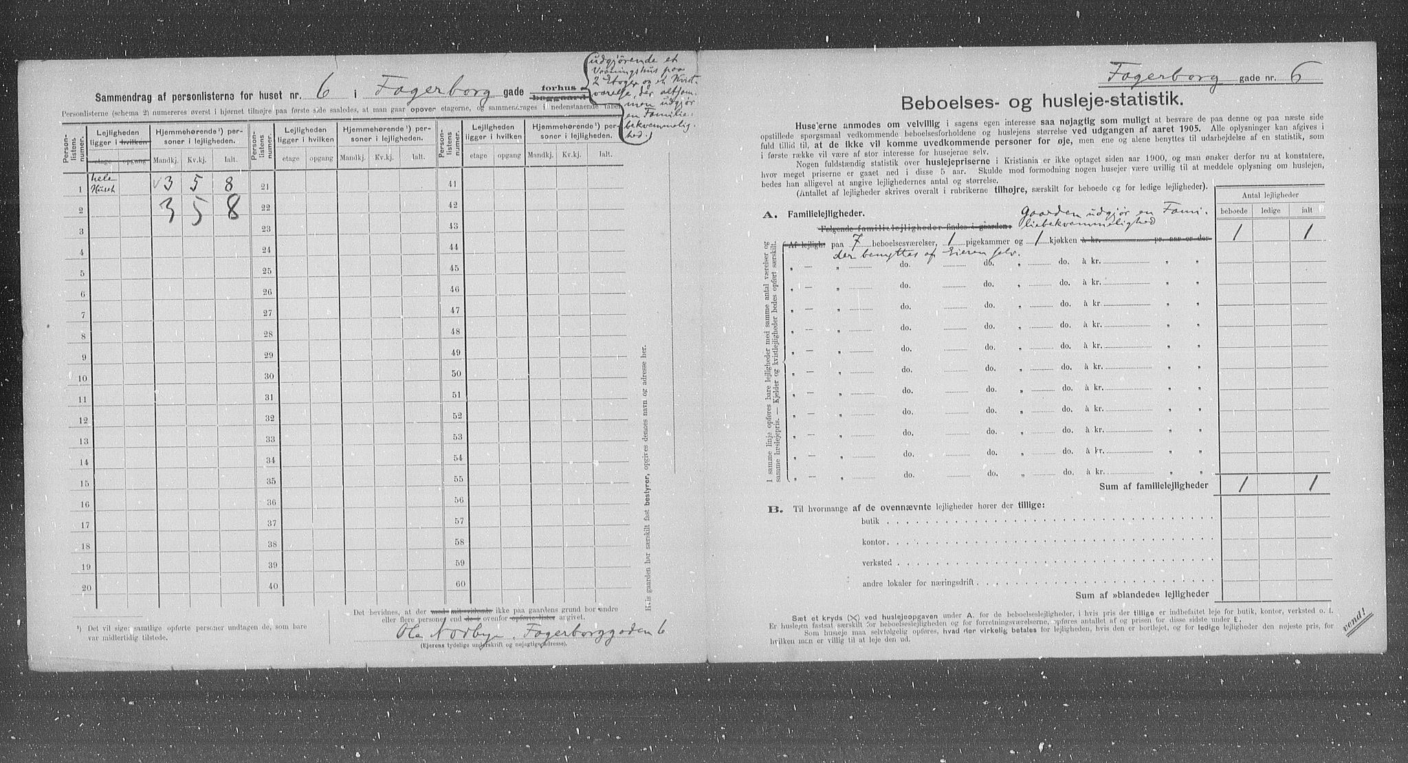 OBA, Municipal Census 1905 for Kristiania, 1905, p. 11874