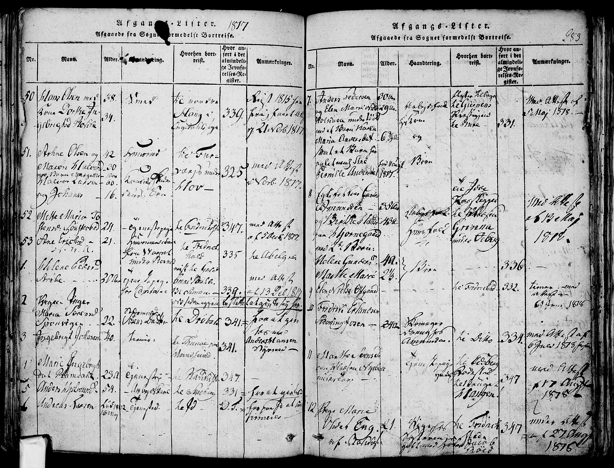 Berg prestekontor Kirkebøker, SAO/A-10902/F/Fa/L0002: Parish register (official) no. I 2, 1815-1831, p. 283