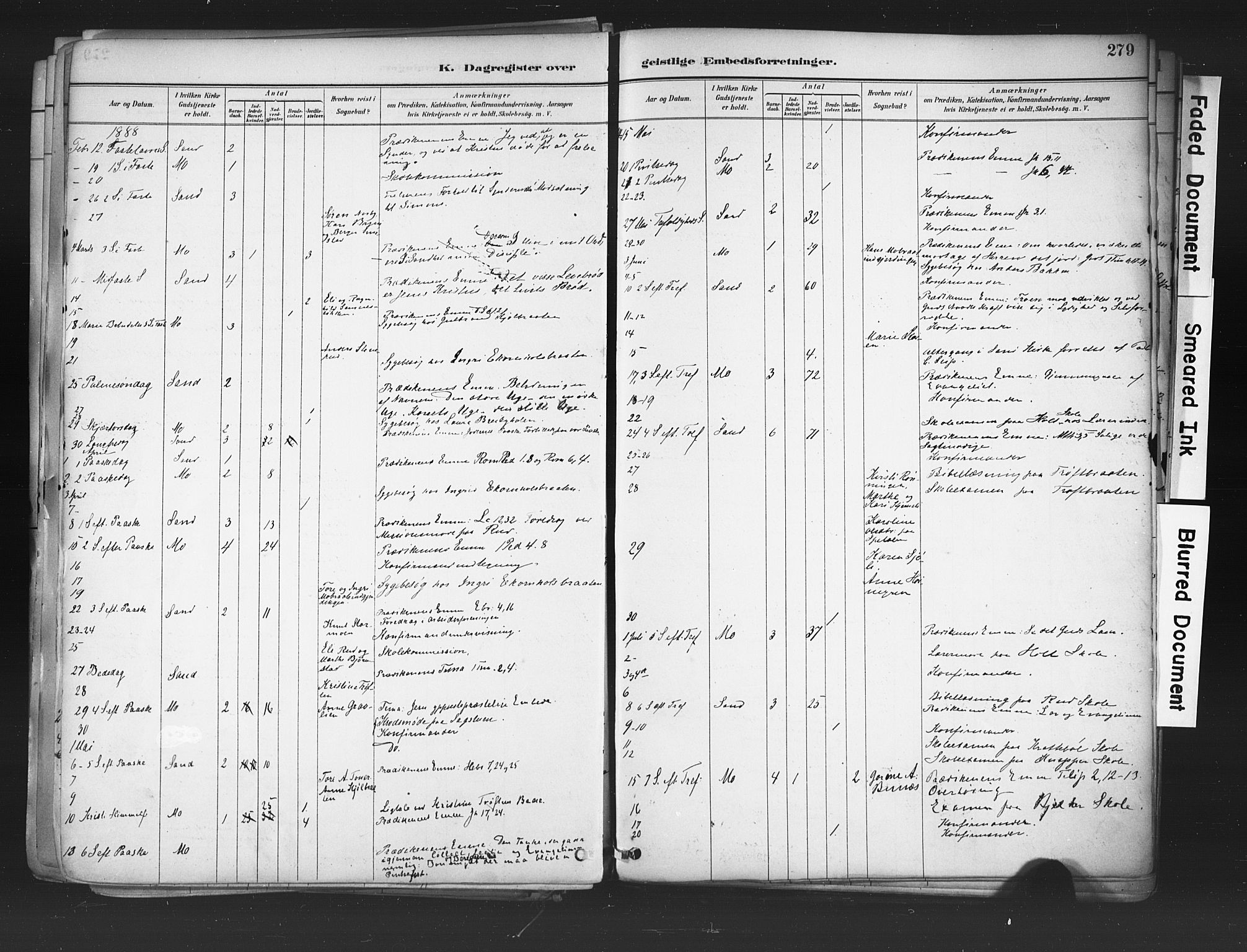 Nord-Odal prestekontor, AV/SAH-PREST-032/H/Ha/Haa/L0006: Parish register (official) no. 6, 1886-1901, p. 279