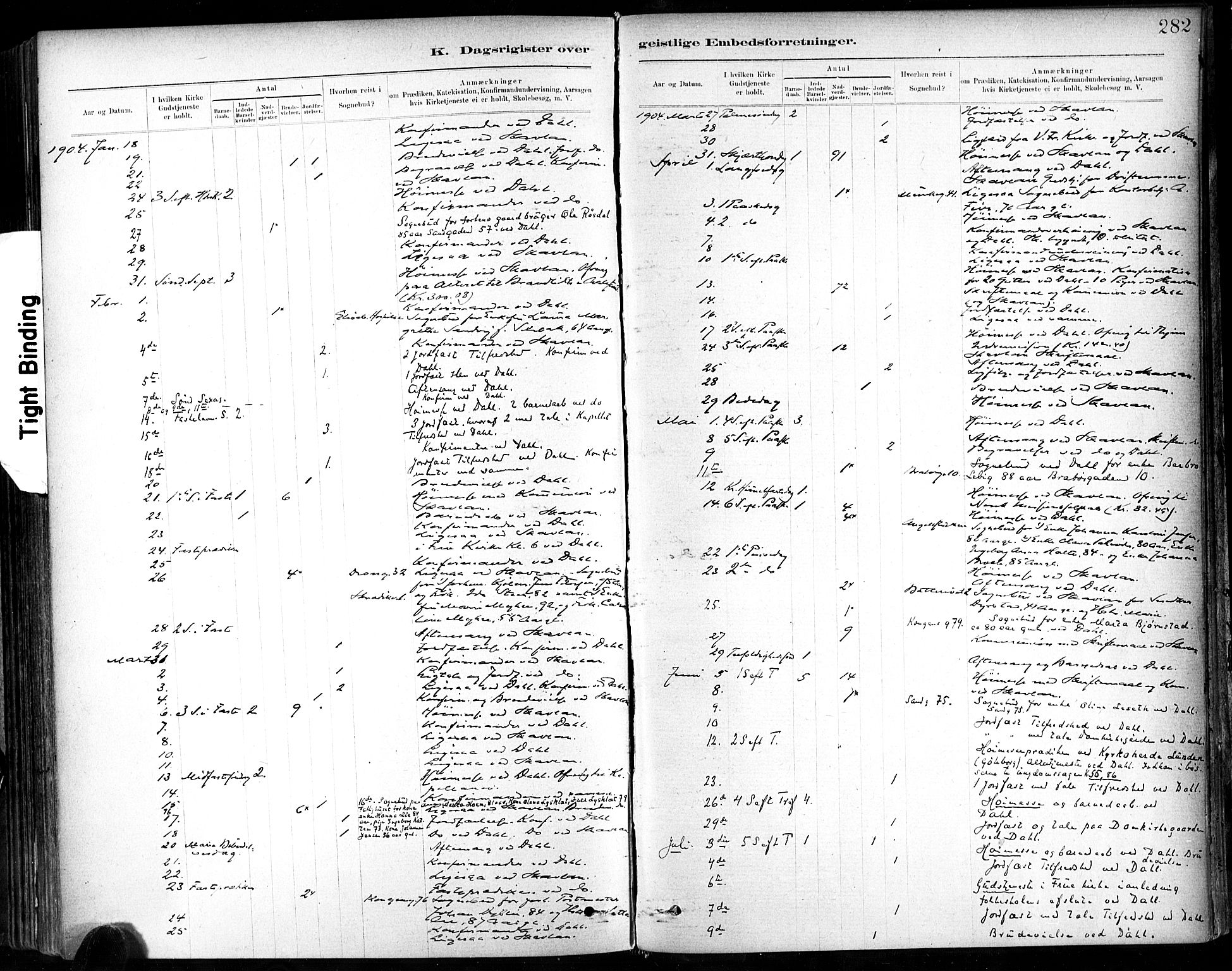 Ministerialprotokoller, klokkerbøker og fødselsregistre - Sør-Trøndelag, SAT/A-1456/602/L0120: Parish register (official) no. 602A18, 1880-1913, p. 282