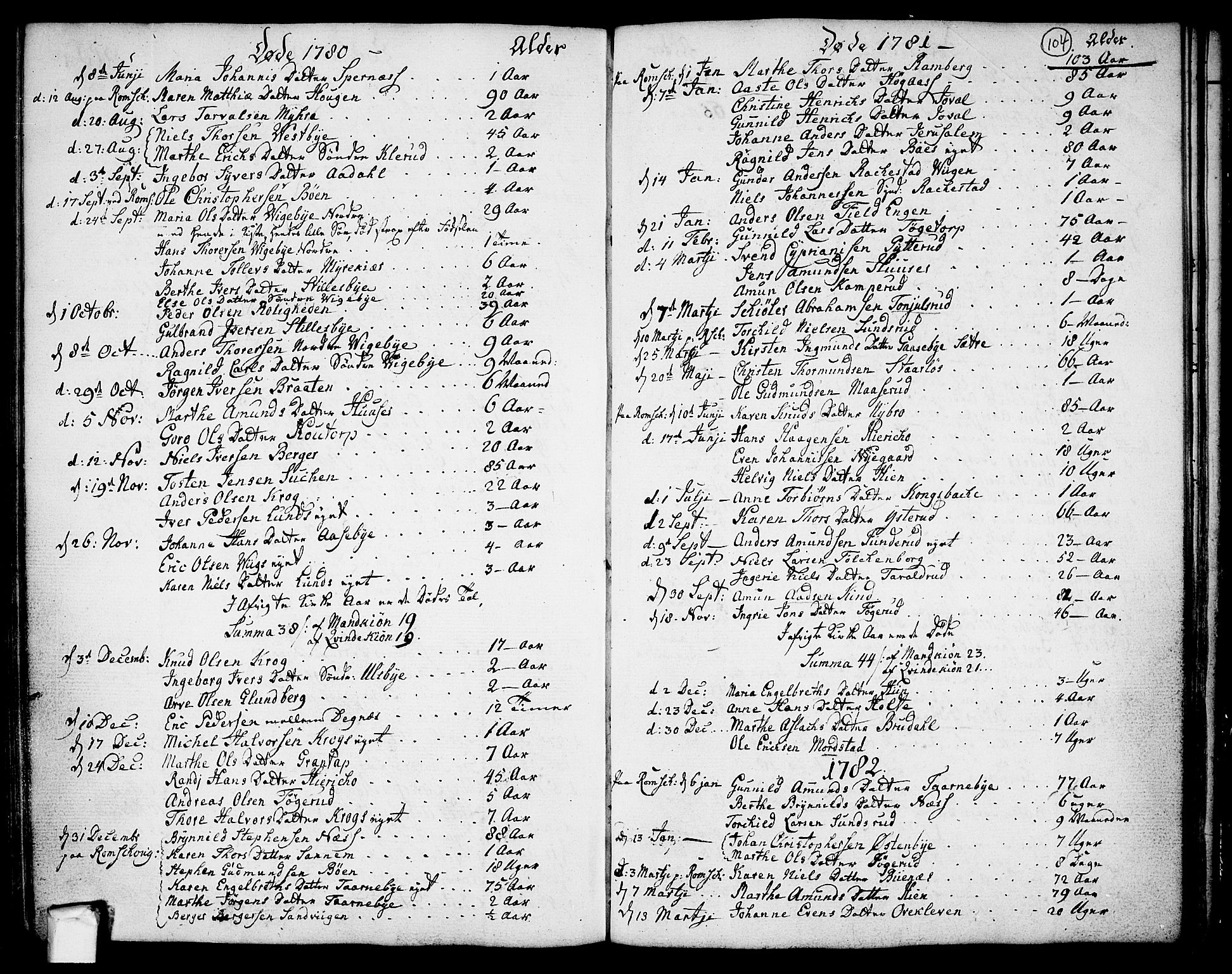 Rødenes prestekontor Kirkebøker, SAO/A-2005/F/Fa/L0003: Parish register (official) no. I 3, 1777-1814, p. 104