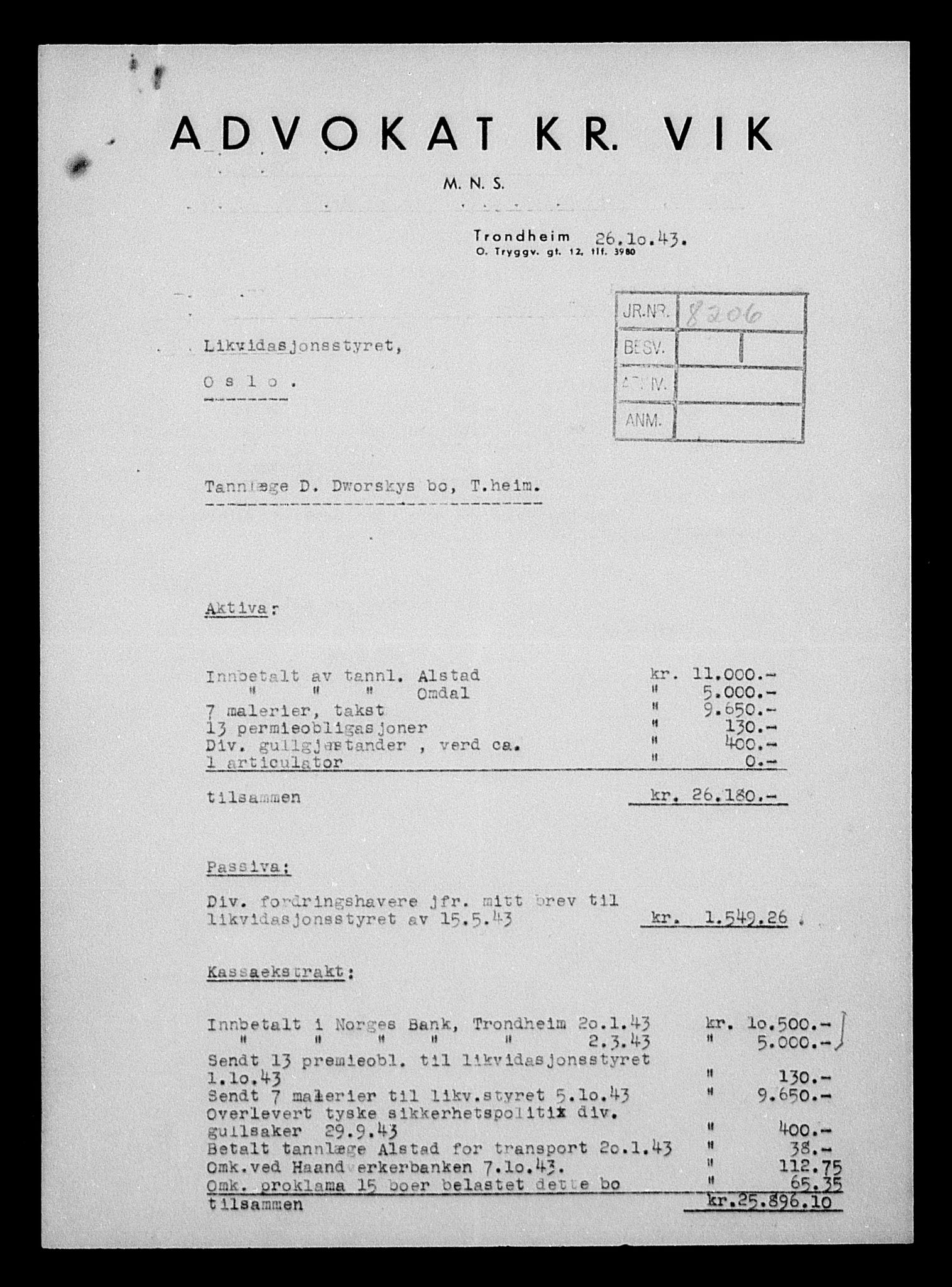 Justisdepartementet, Tilbakeføringskontoret for inndratte formuer, AV/RA-S-1564/H/Hc/Hca/L0909: --, 1945-1947, p. 552