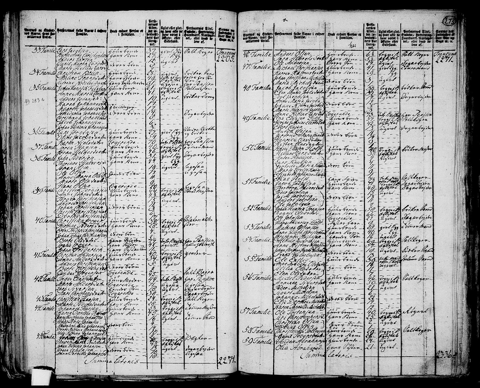 RA, 1801 census for 0721P Sem, 1801, p. 272b-273a