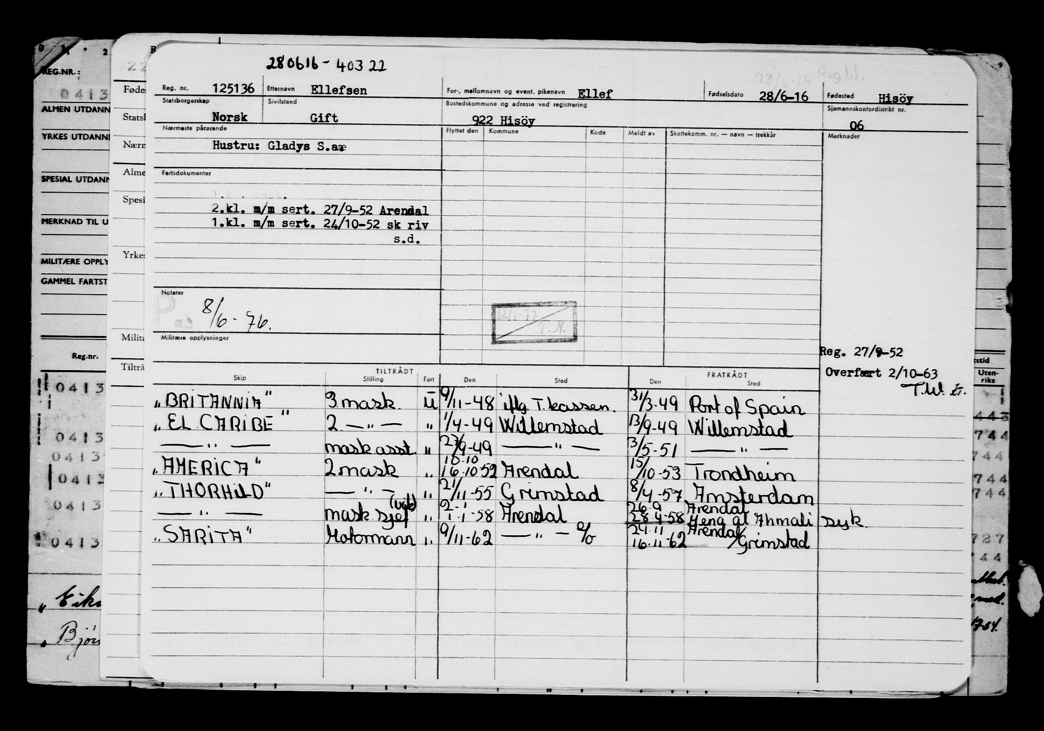 Direktoratet for sjømenn, AV/RA-S-3545/G/Gb/L0140: Hovedkort, 1916, p. 394