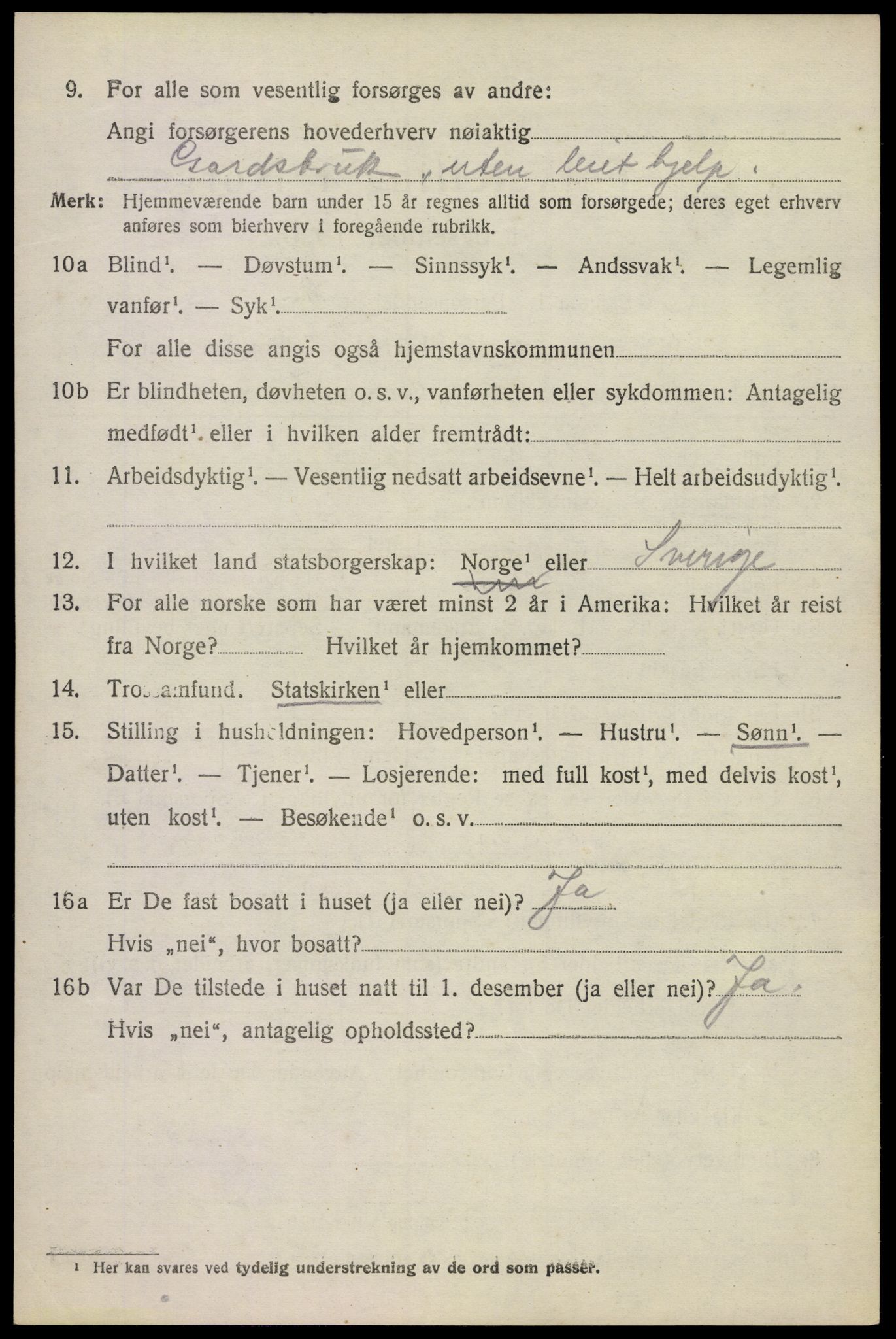 SAKO, 1920 census for Sem, 1920, p. 7092