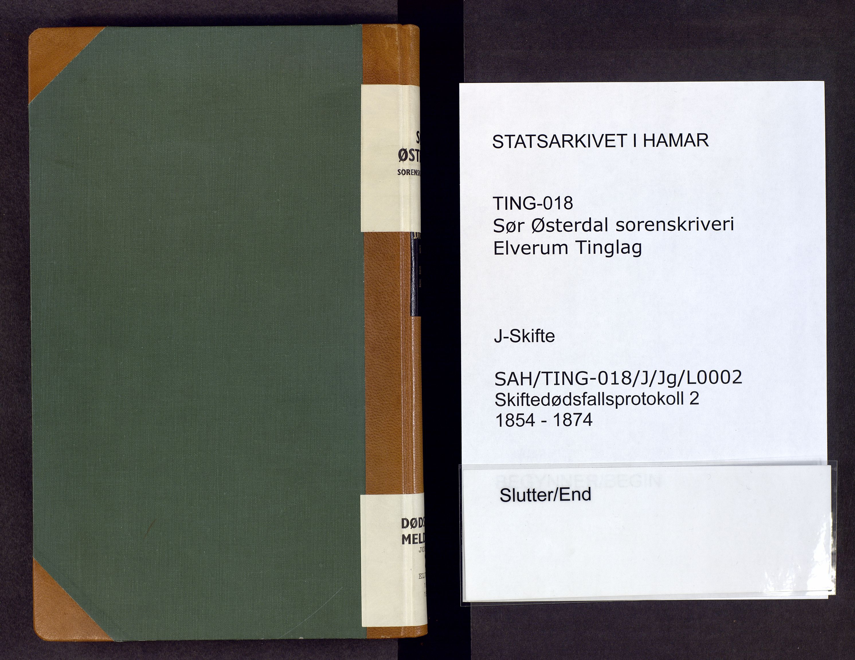 Sør-Østerdal sorenskriveri, AV/SAH-TING-018/J/Jg/L0002: Dødsfallsjournal, 1854-1874