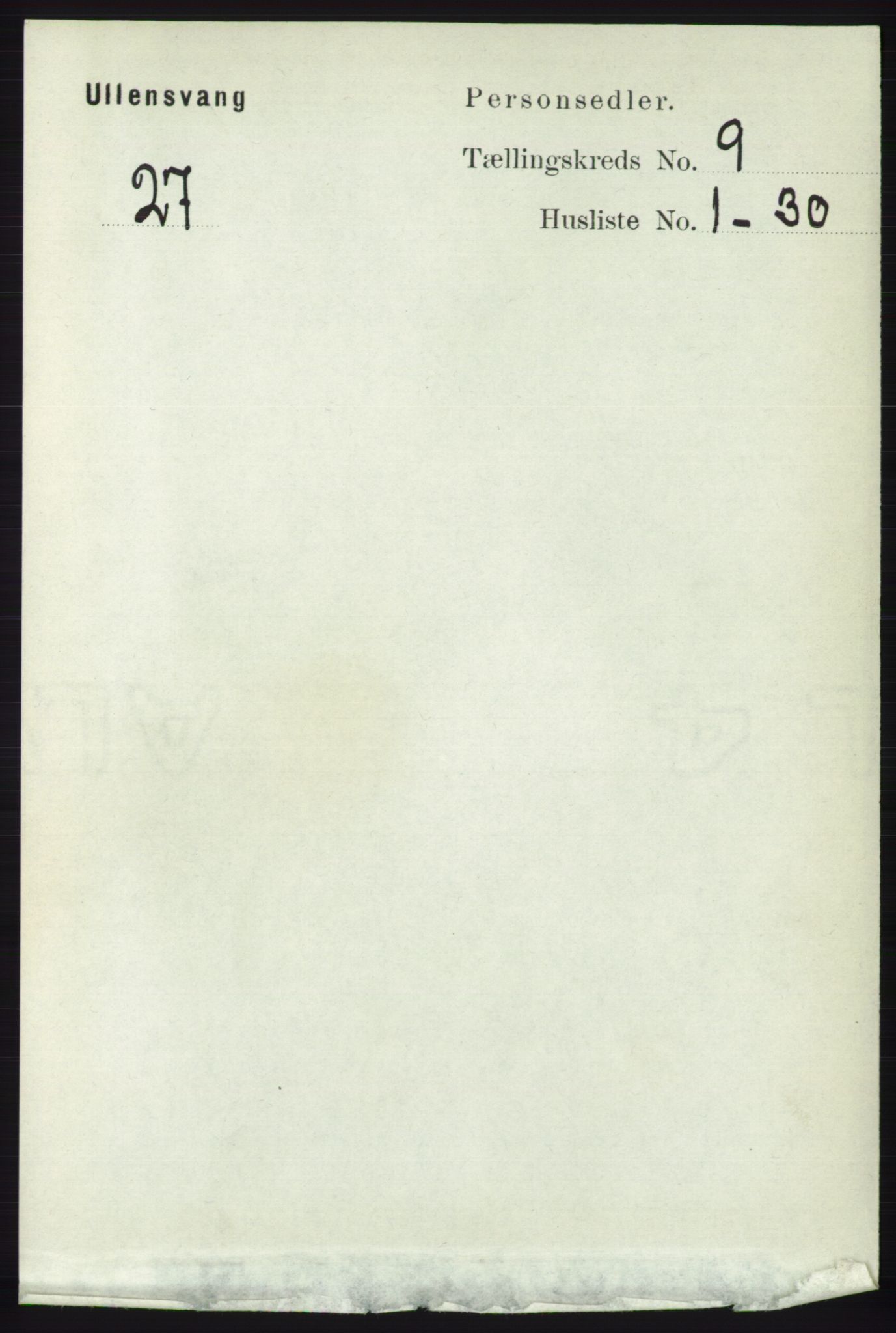 RA, 1891 census for 1230 Ullensvang, 1891, p. 3162