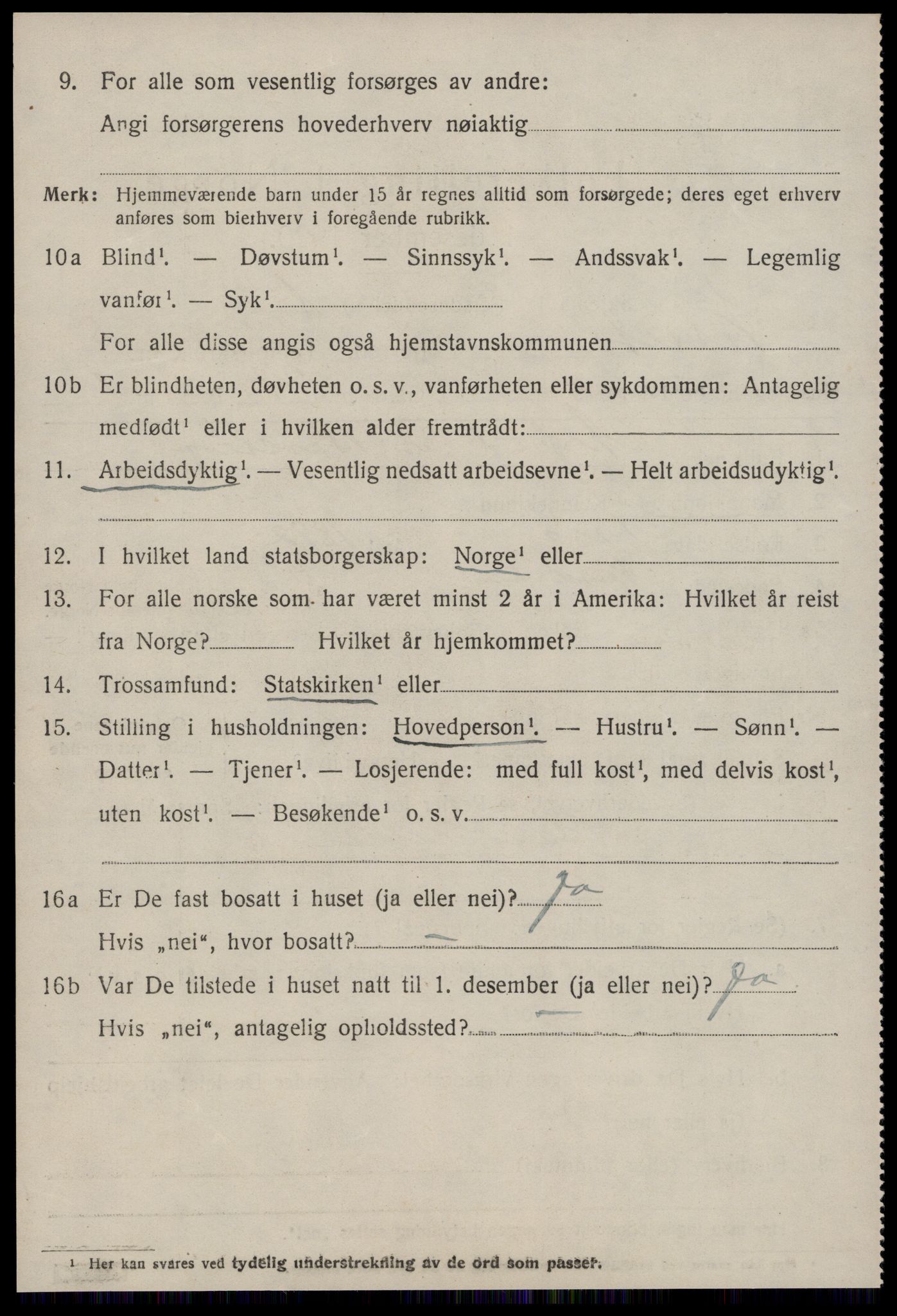 SAT, 1920 census for Nesset, 1920, p. 2211