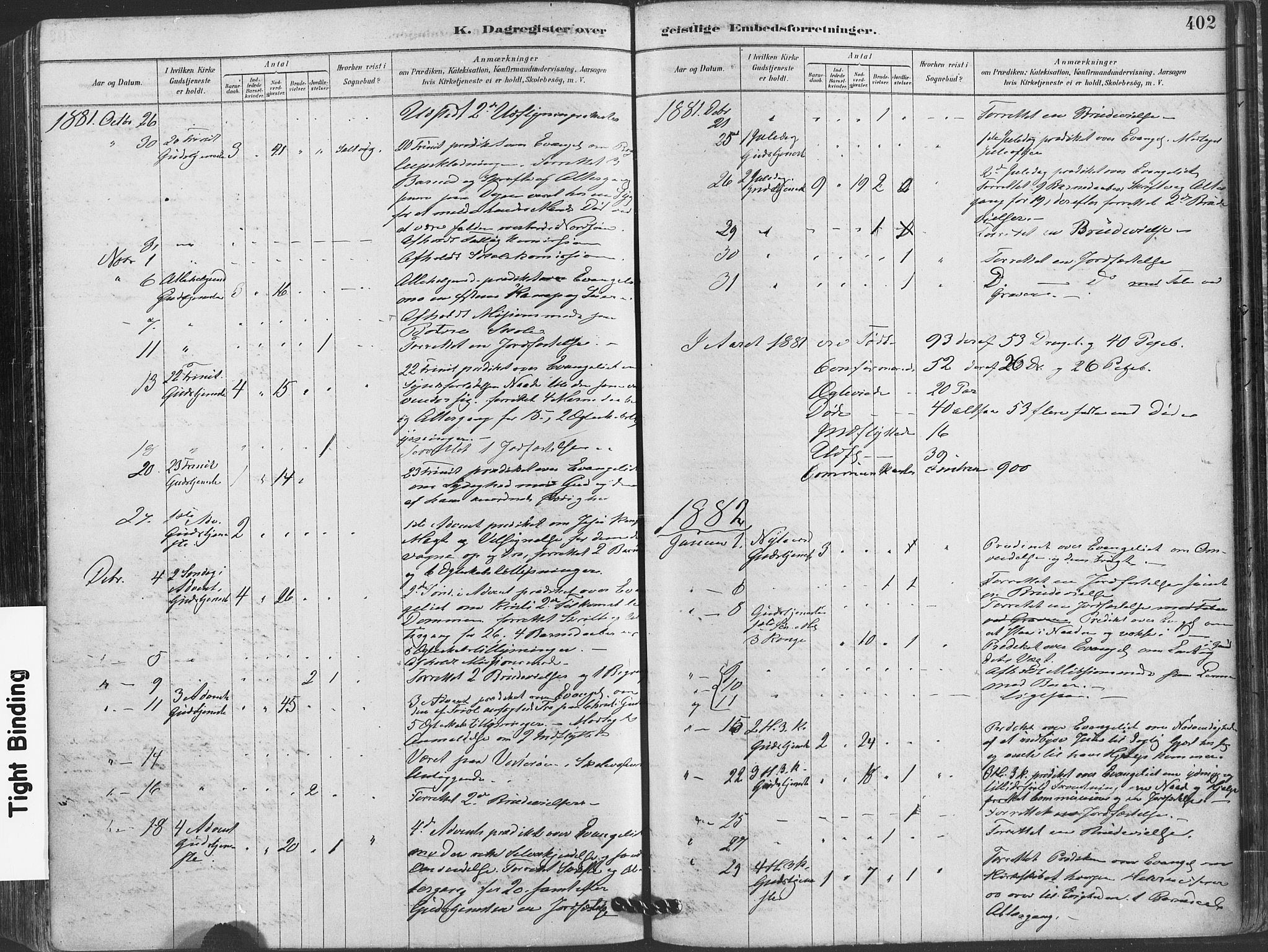 Hvaler prestekontor Kirkebøker, AV/SAO-A-2001/F/Fa/L0008: Parish register (official) no. I 8, 1878-1895, p. 402