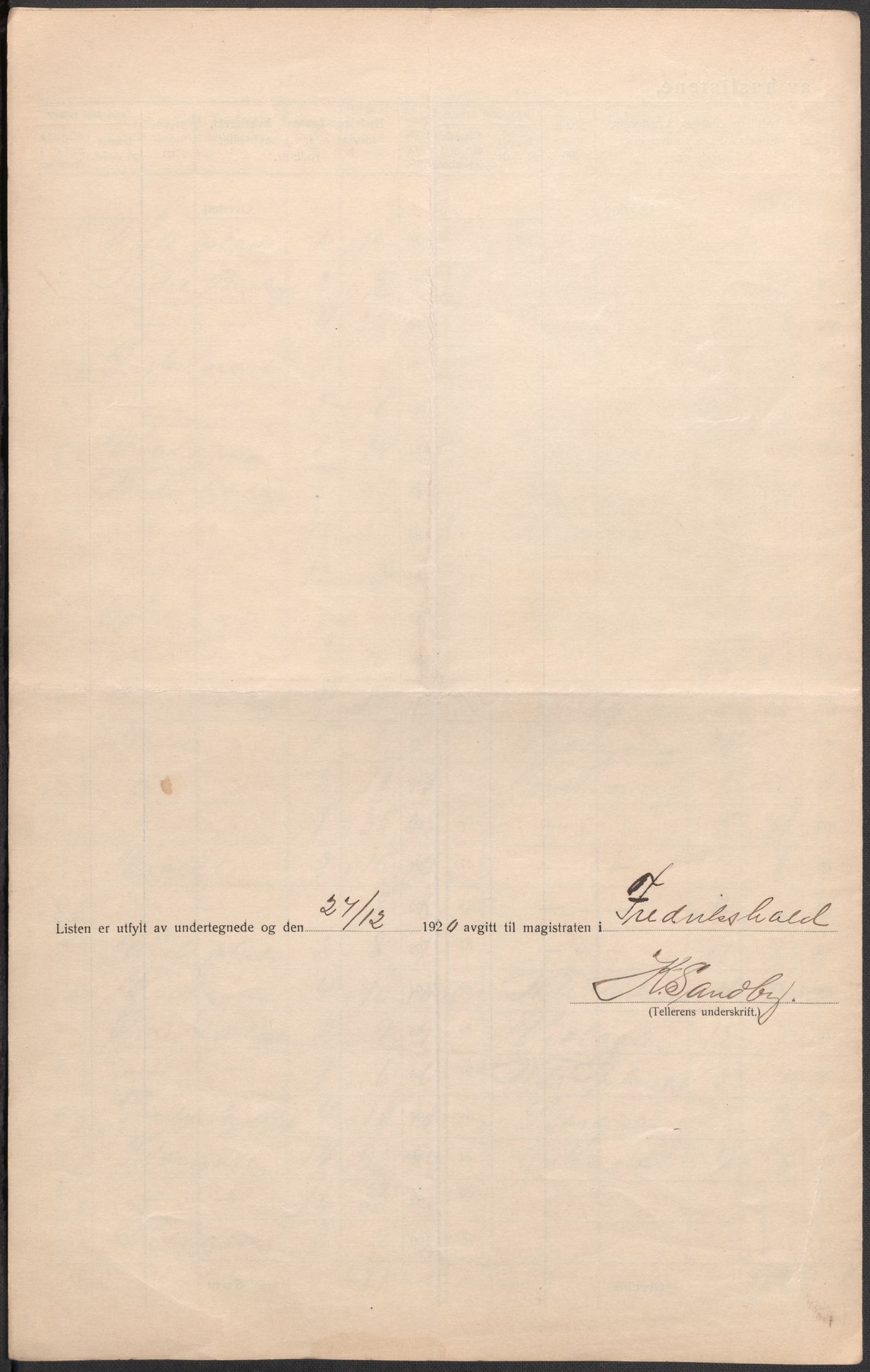 SAO, 1920 census for Fredrikshald, 1920, p. 35